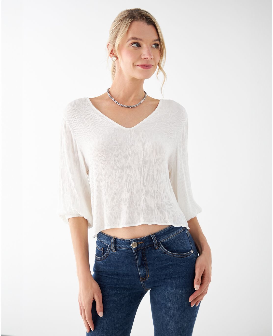 Camisa de manga larga amplia para mujer