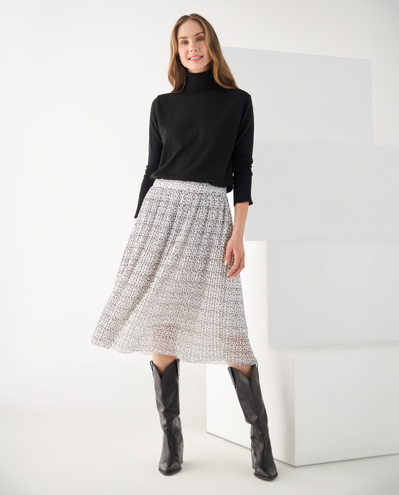 Falda con diseño tipo animal print para mujer