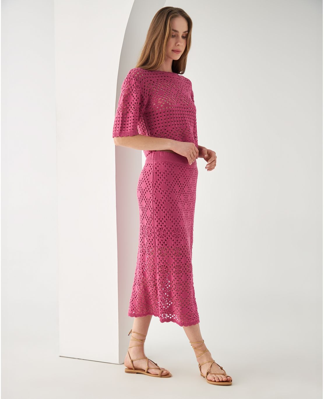 Falda midi para mujer
