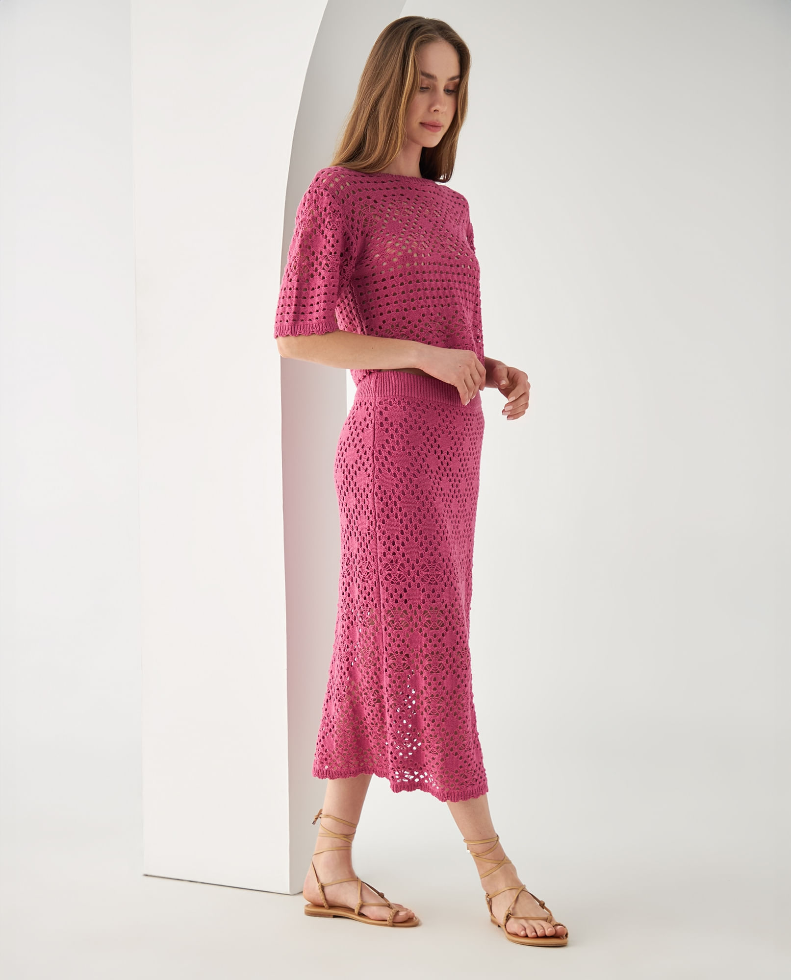 Falda midi para mujer