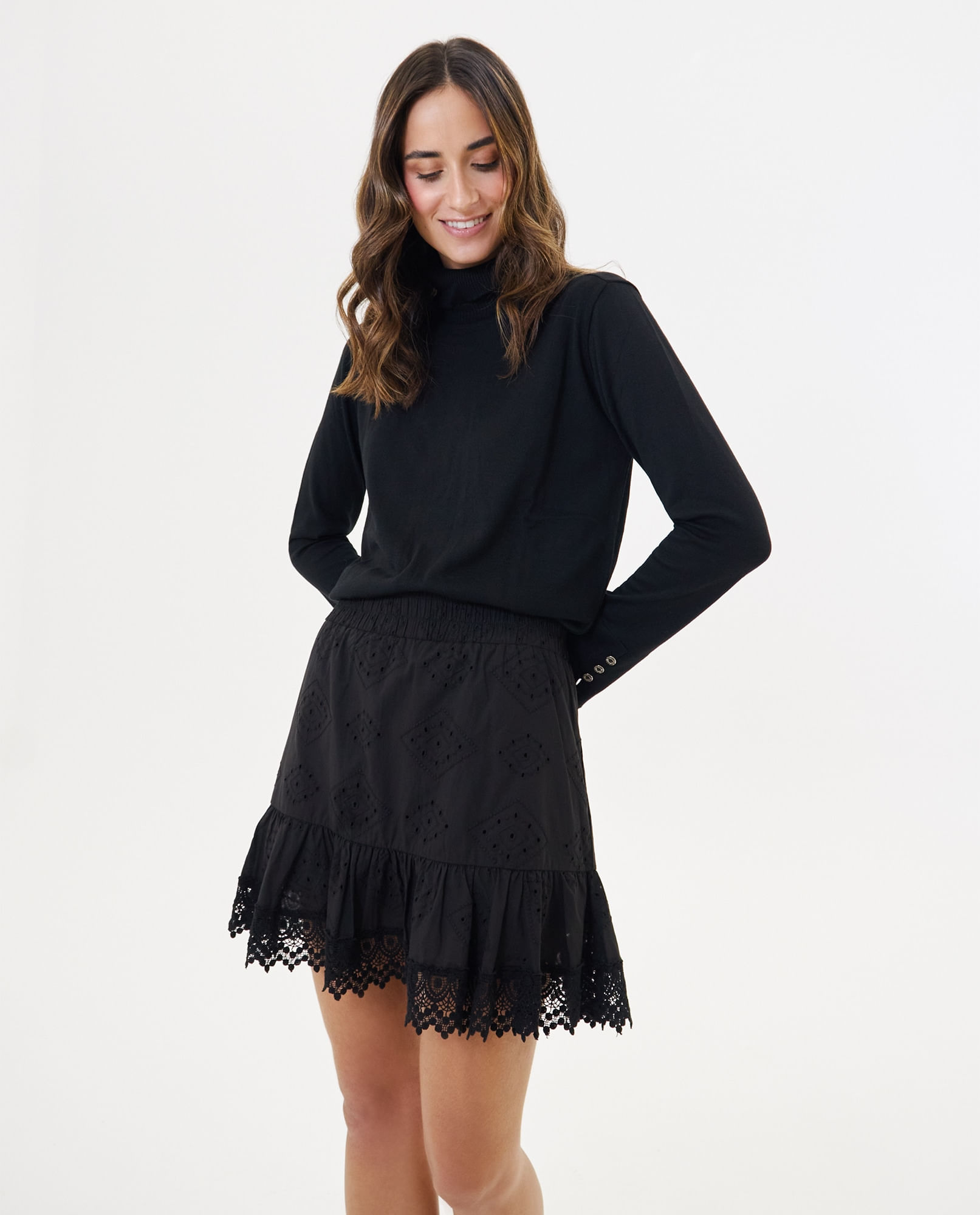 Falda corta con boleros para mujer