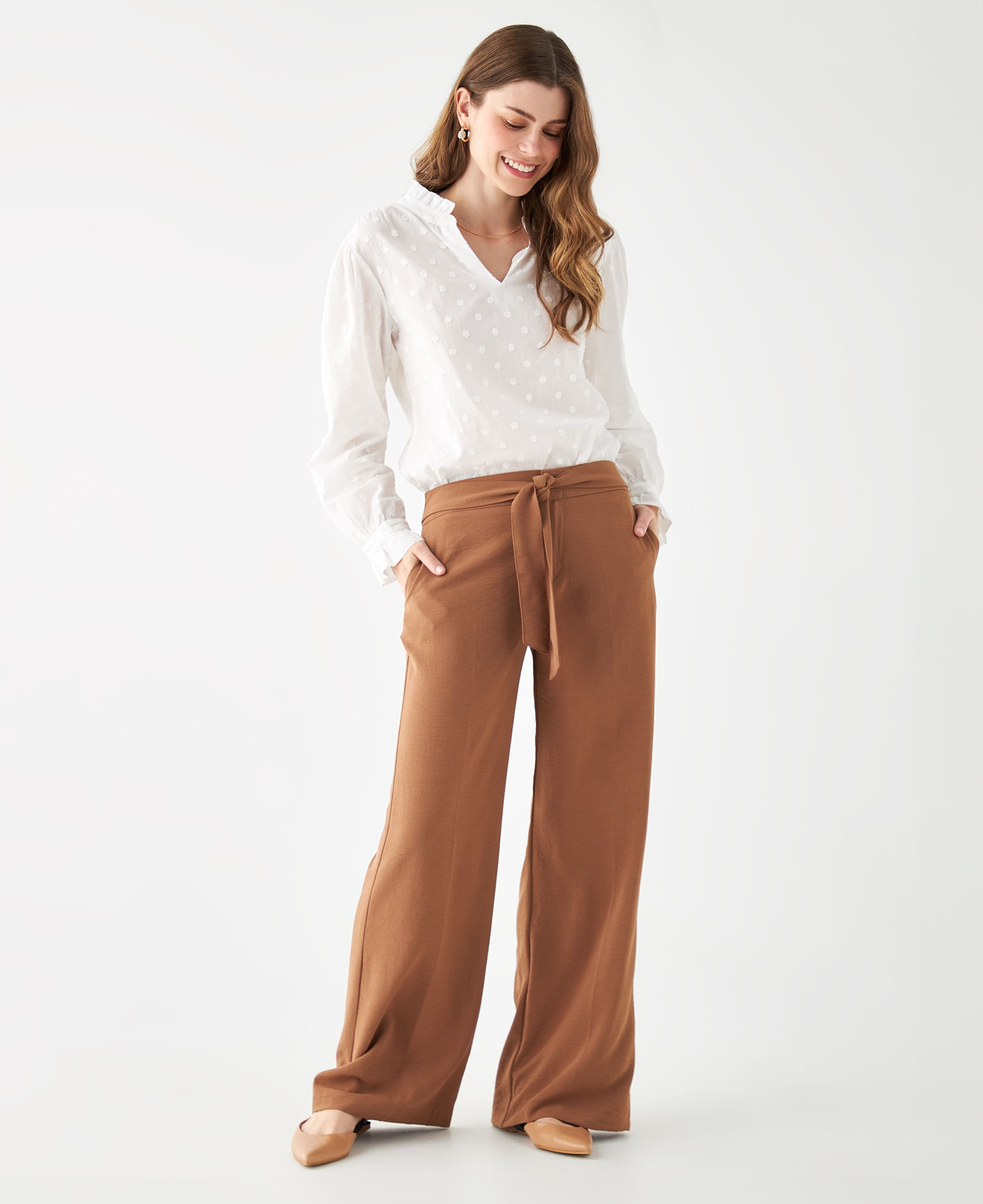 Pantalón amplio para mujer