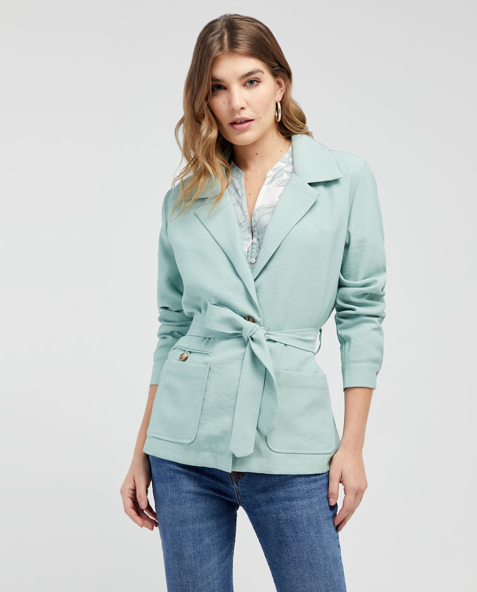 Blazer con bolsillos para mujer