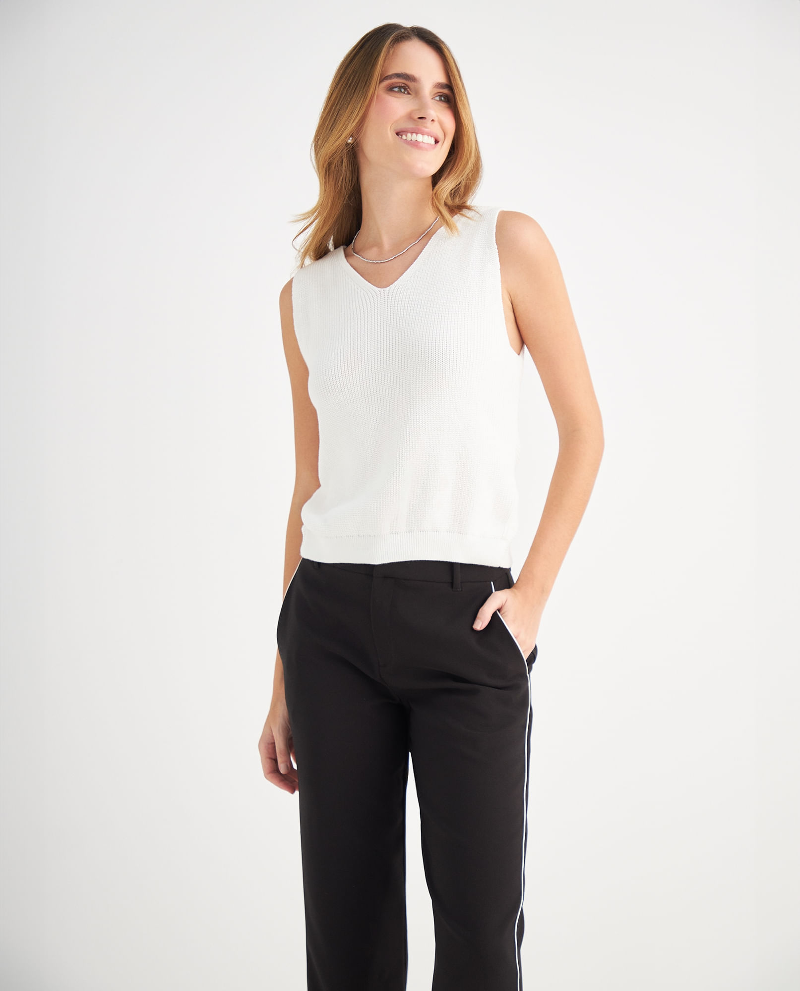 Camisa con escote en V profundo para mujer