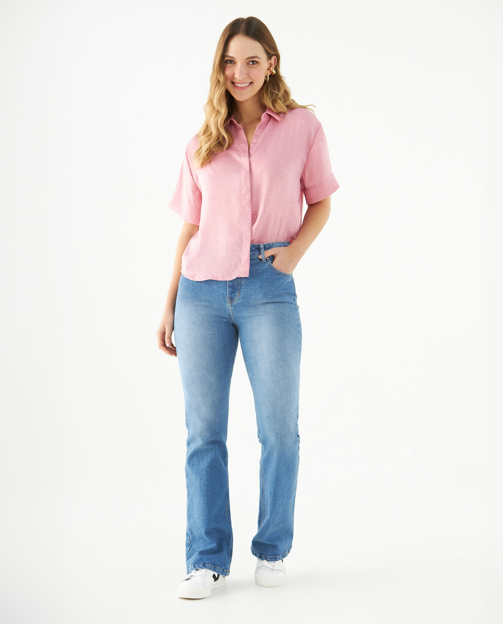 Camisa de manga corta para mujer