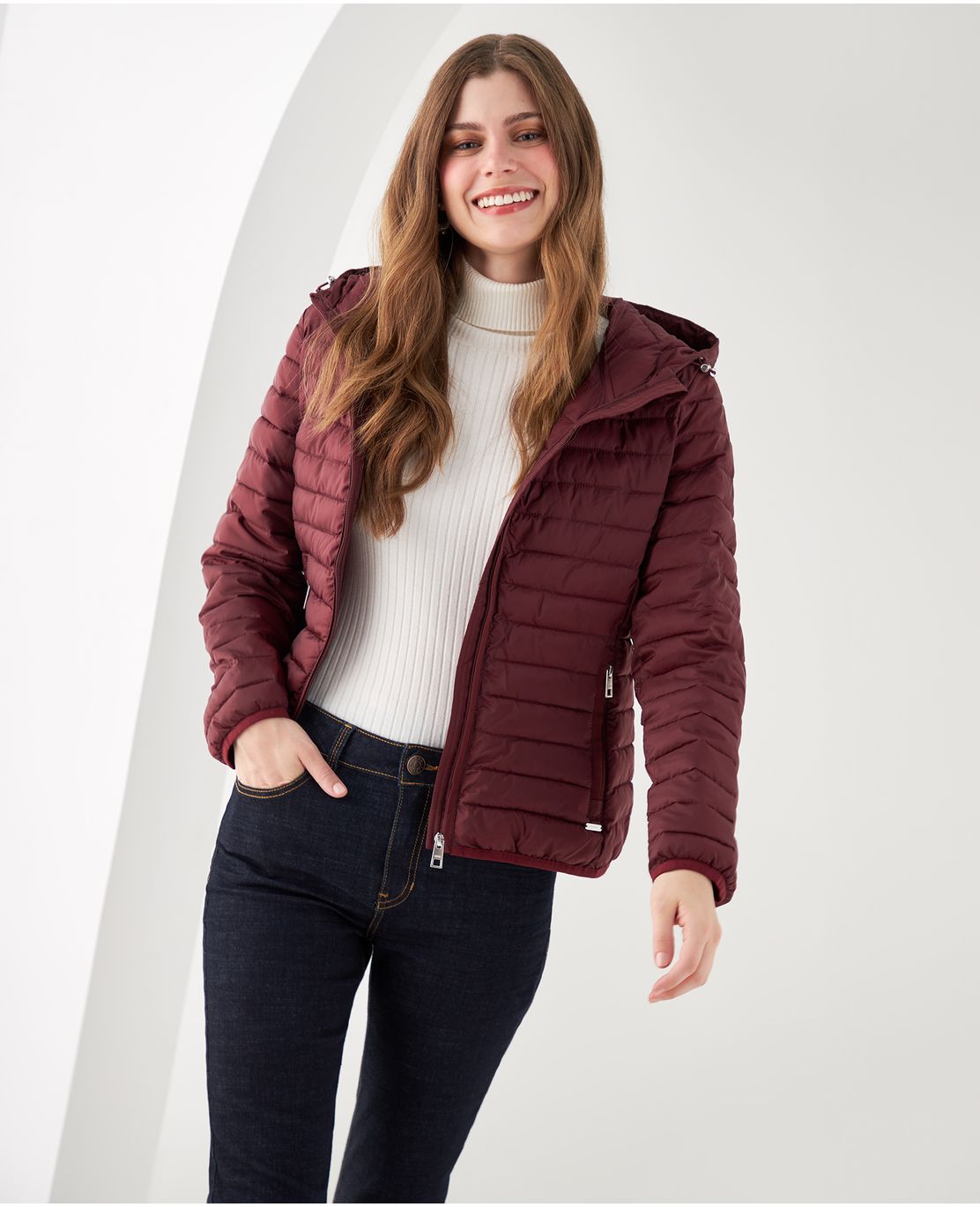 Chaqueta abullonada para mujer