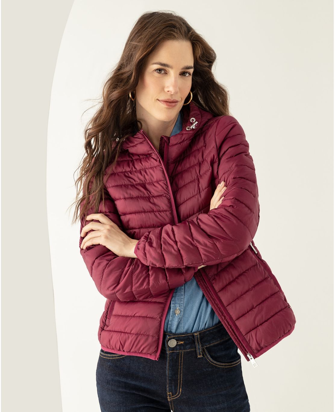 Chaqueta abullonada para mujer