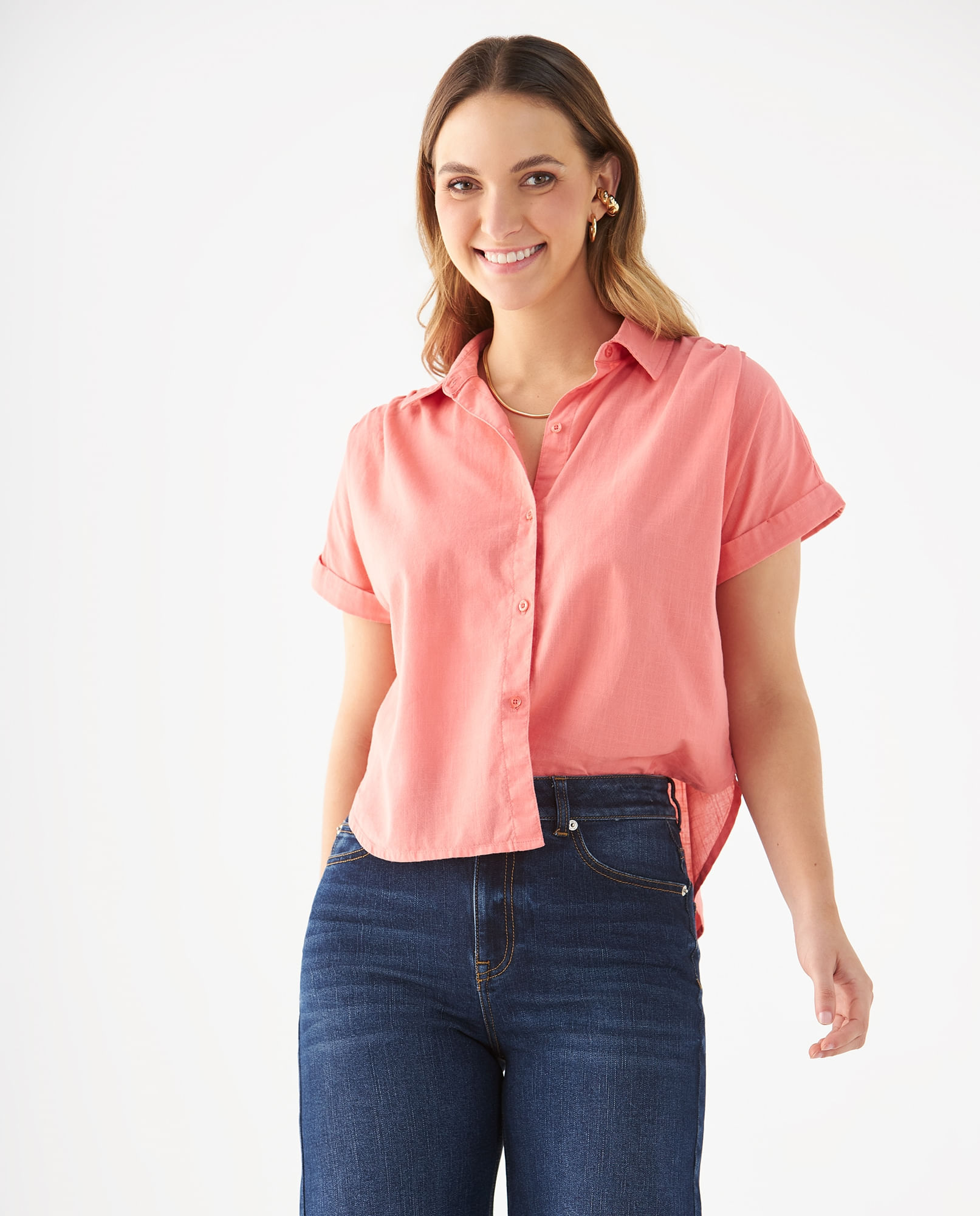 Camisa manga corta para mujer