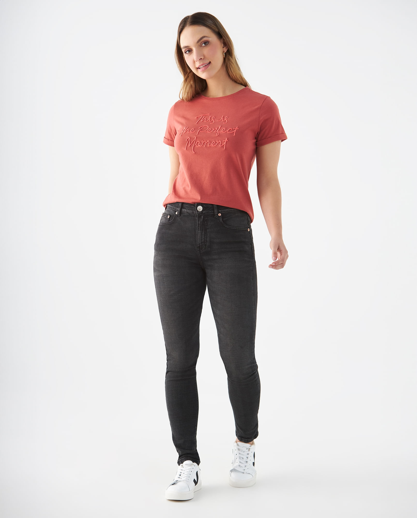 Jean Skinny negro para mujer