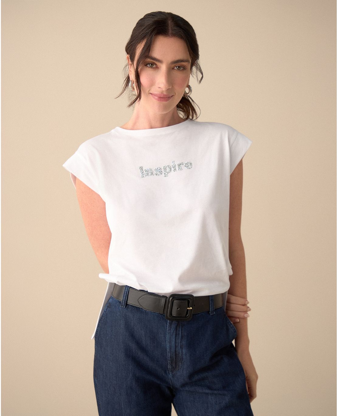 Camiseta manga corta rodada para mujer