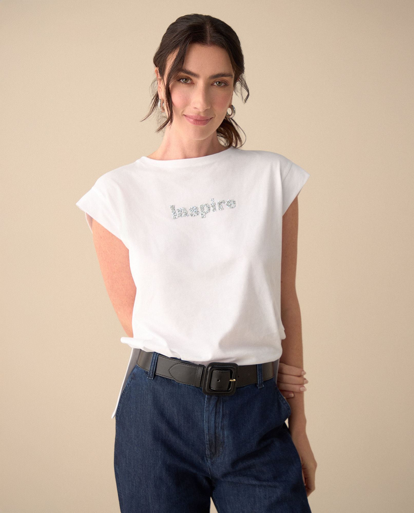 Camiseta manga corta rodada para mujer