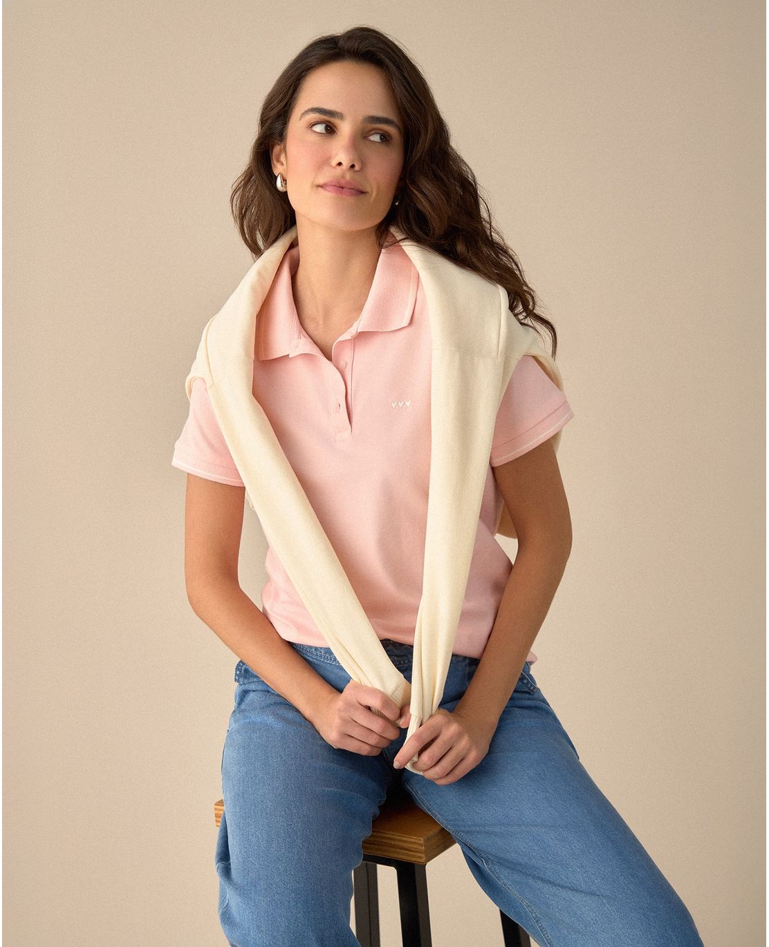 Camiseta polo con mini print