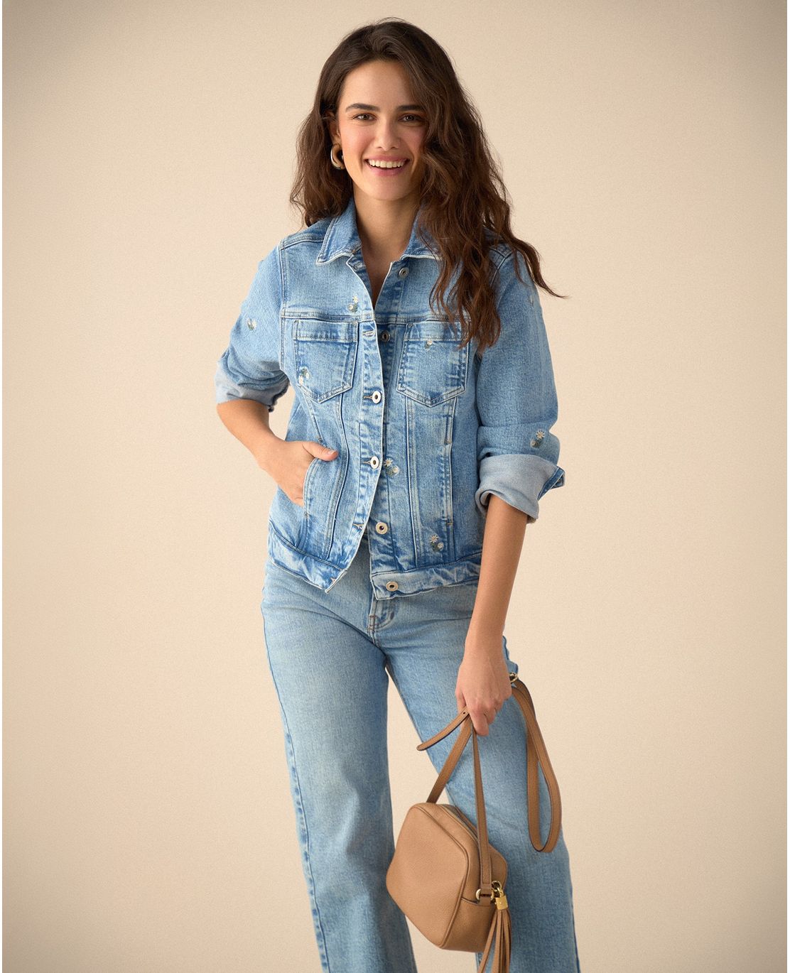 Chaqueta tipo Trucker para mujer