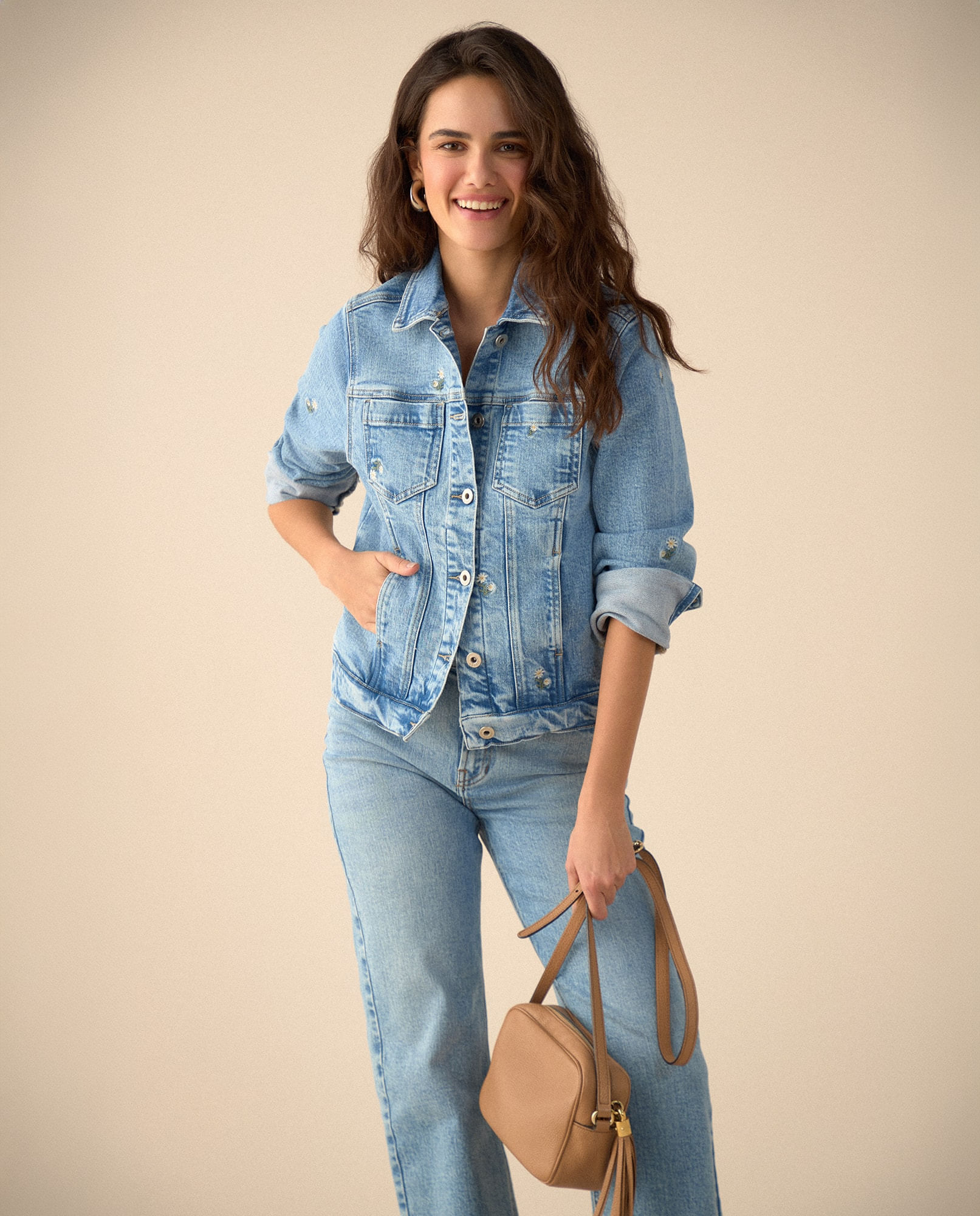 Chaqueta tipo Trucker para mujer