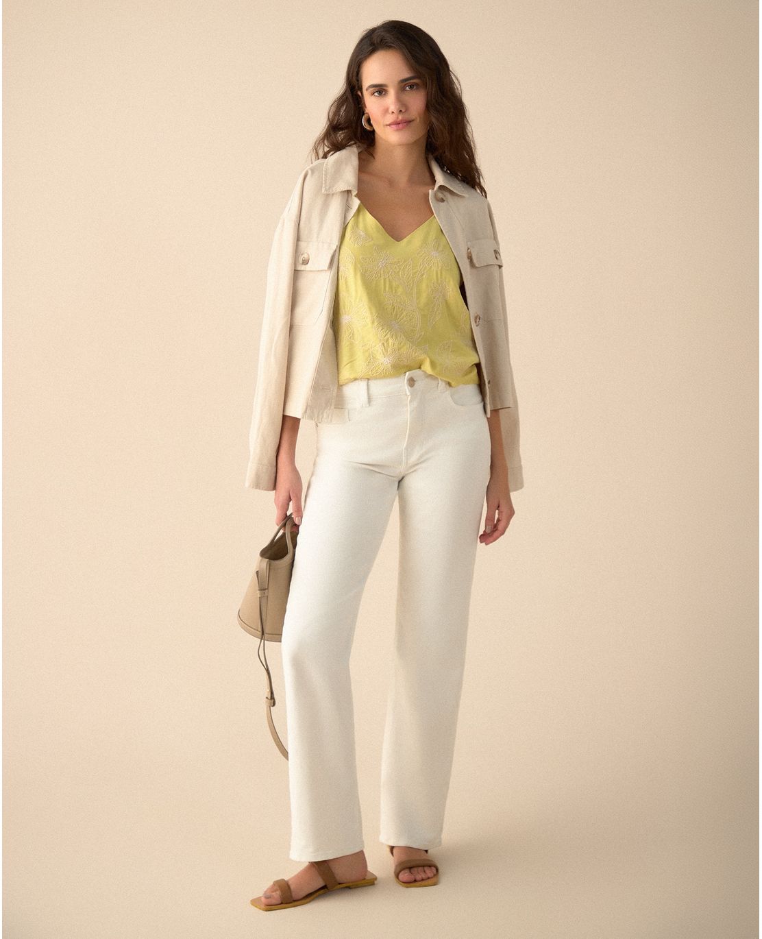 Jean Straight cinco bolsillos para mujer
