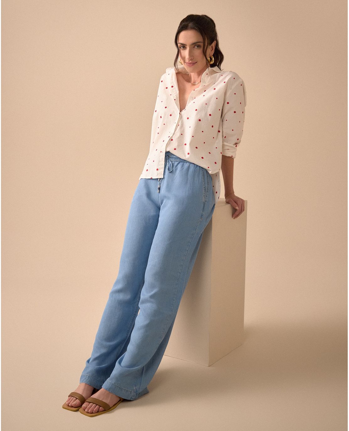 Jean Wide Leg de bota amplia para mujer