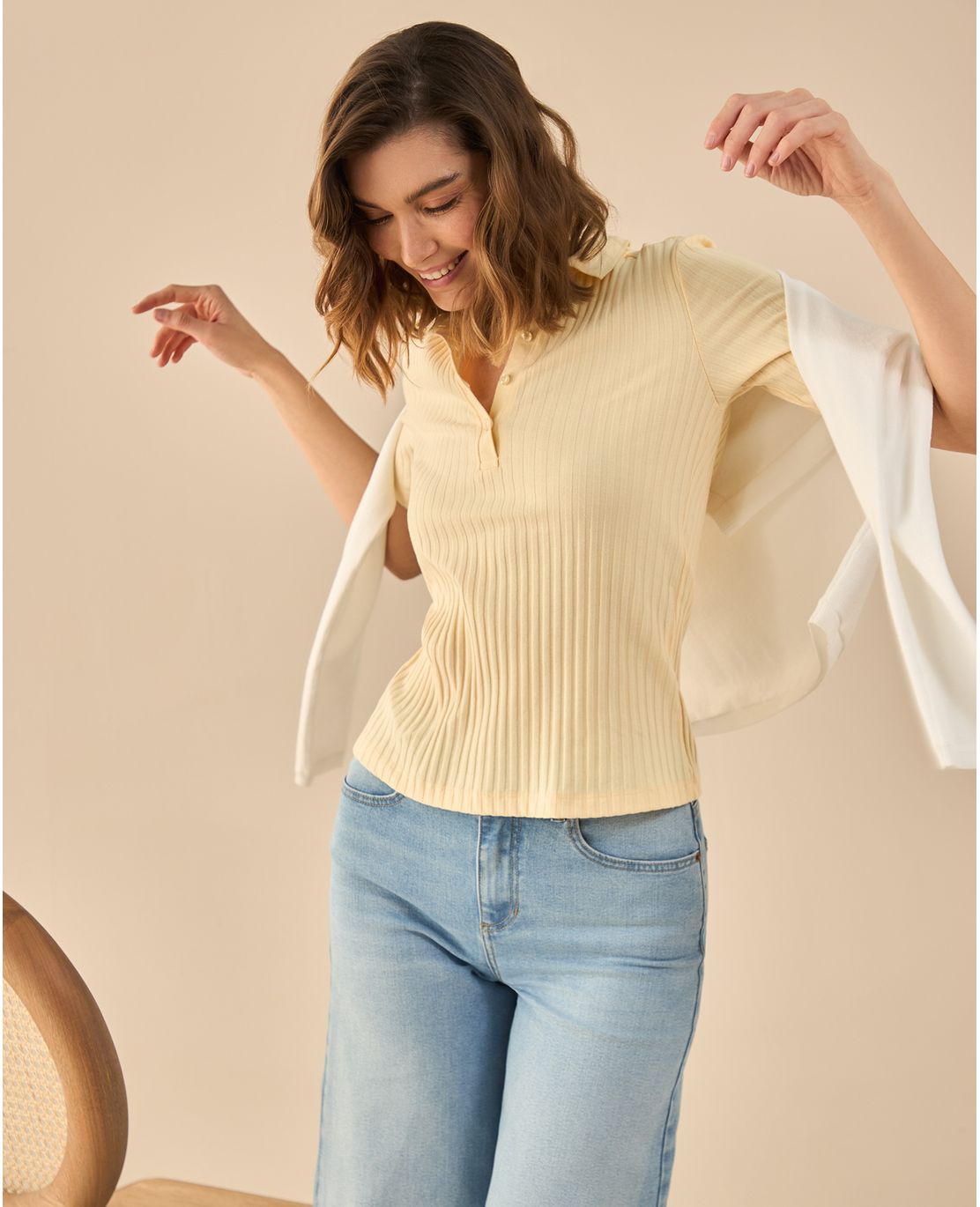 Camiseta tipo polo para mujer