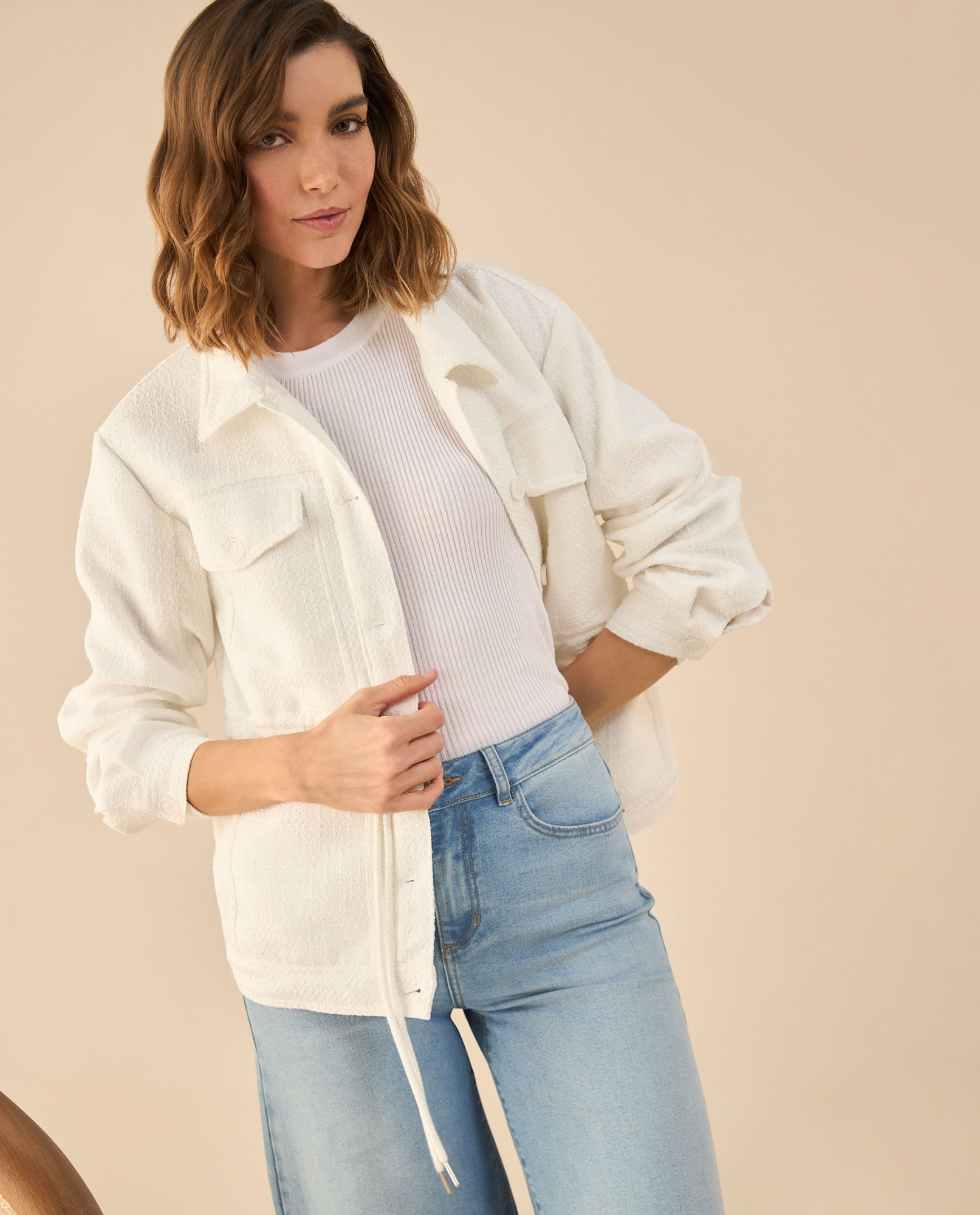 Chaqueta tejida para mujer