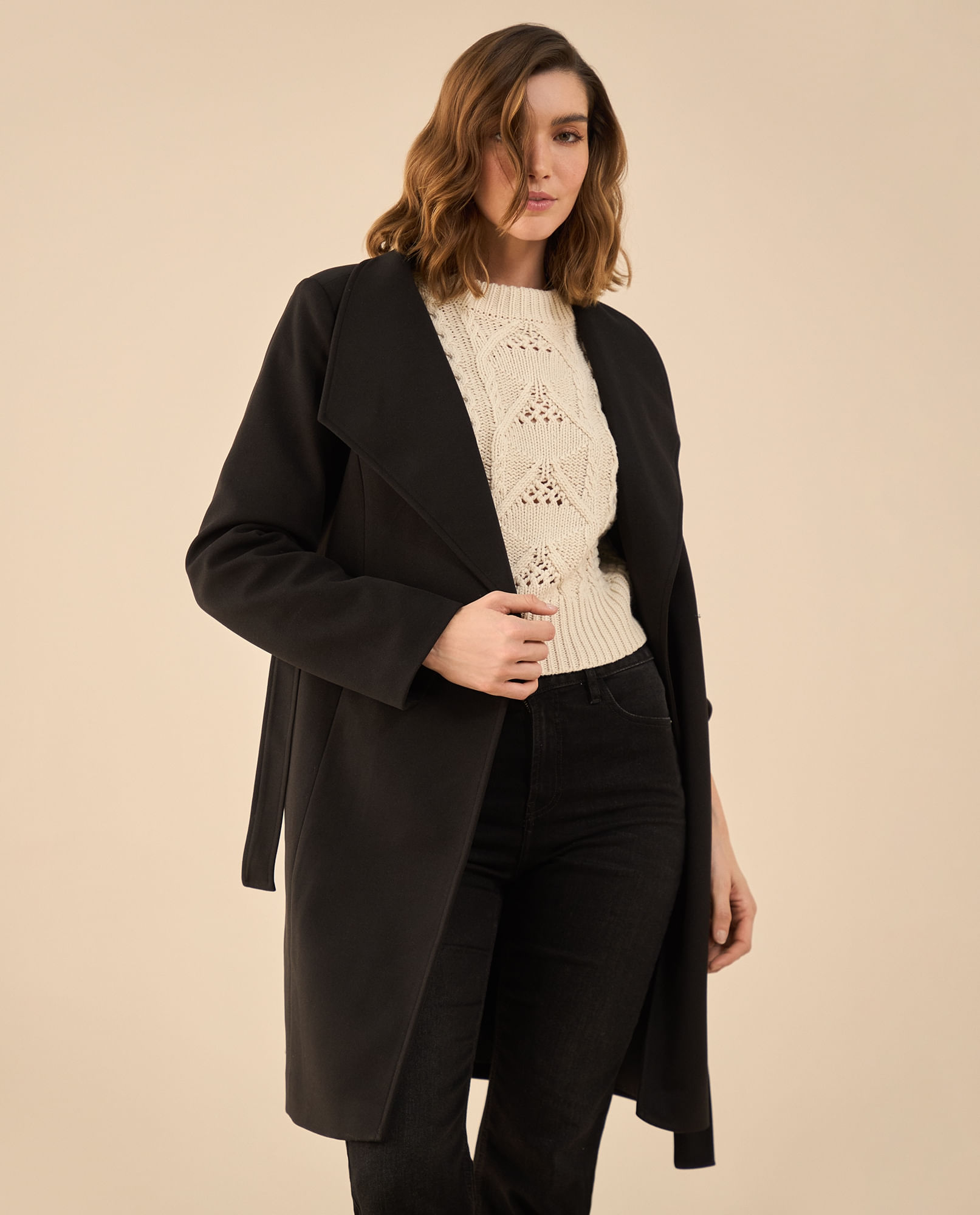 Chaqueta tipo abrigo para mujer