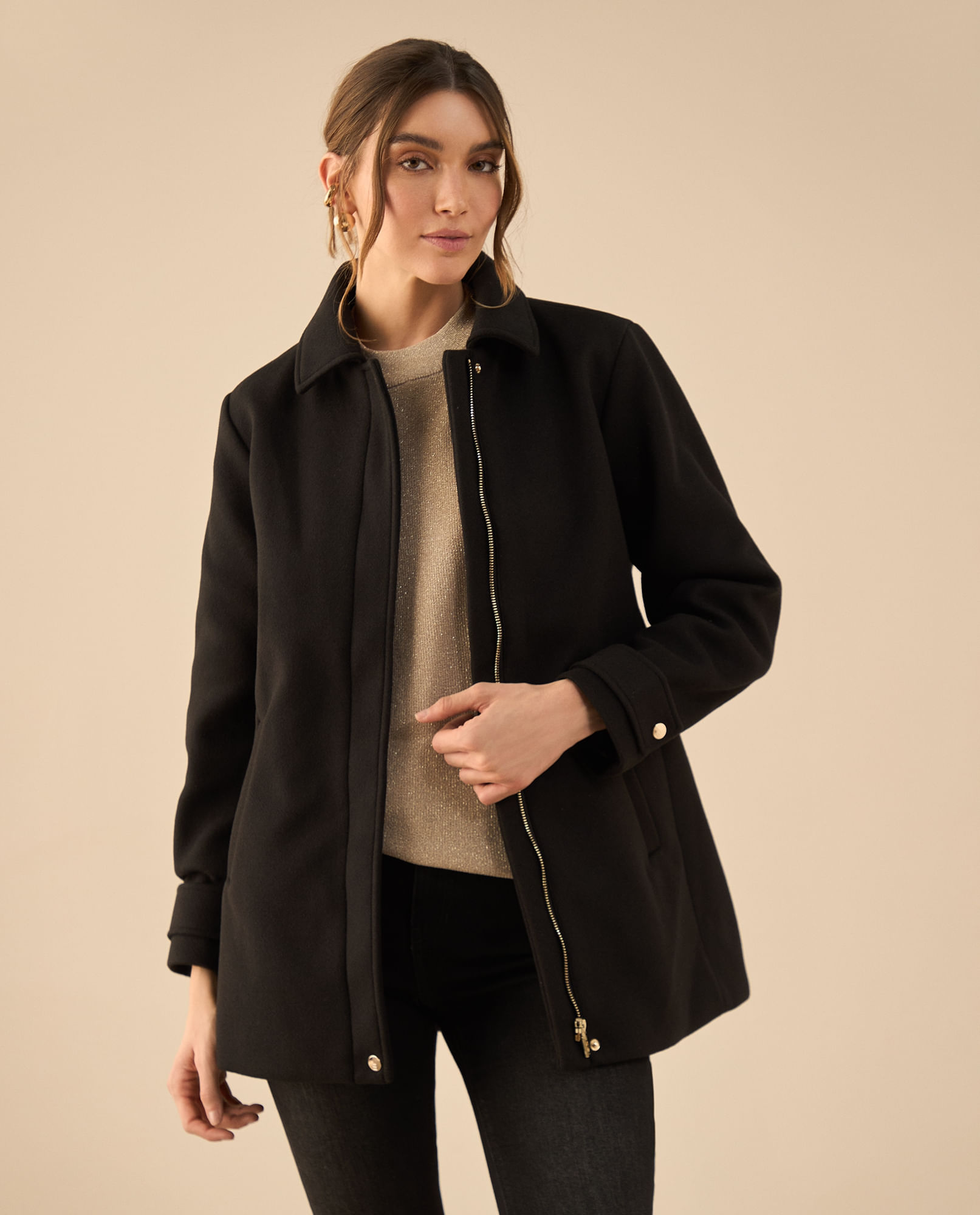 Chaqueta larga para mujer