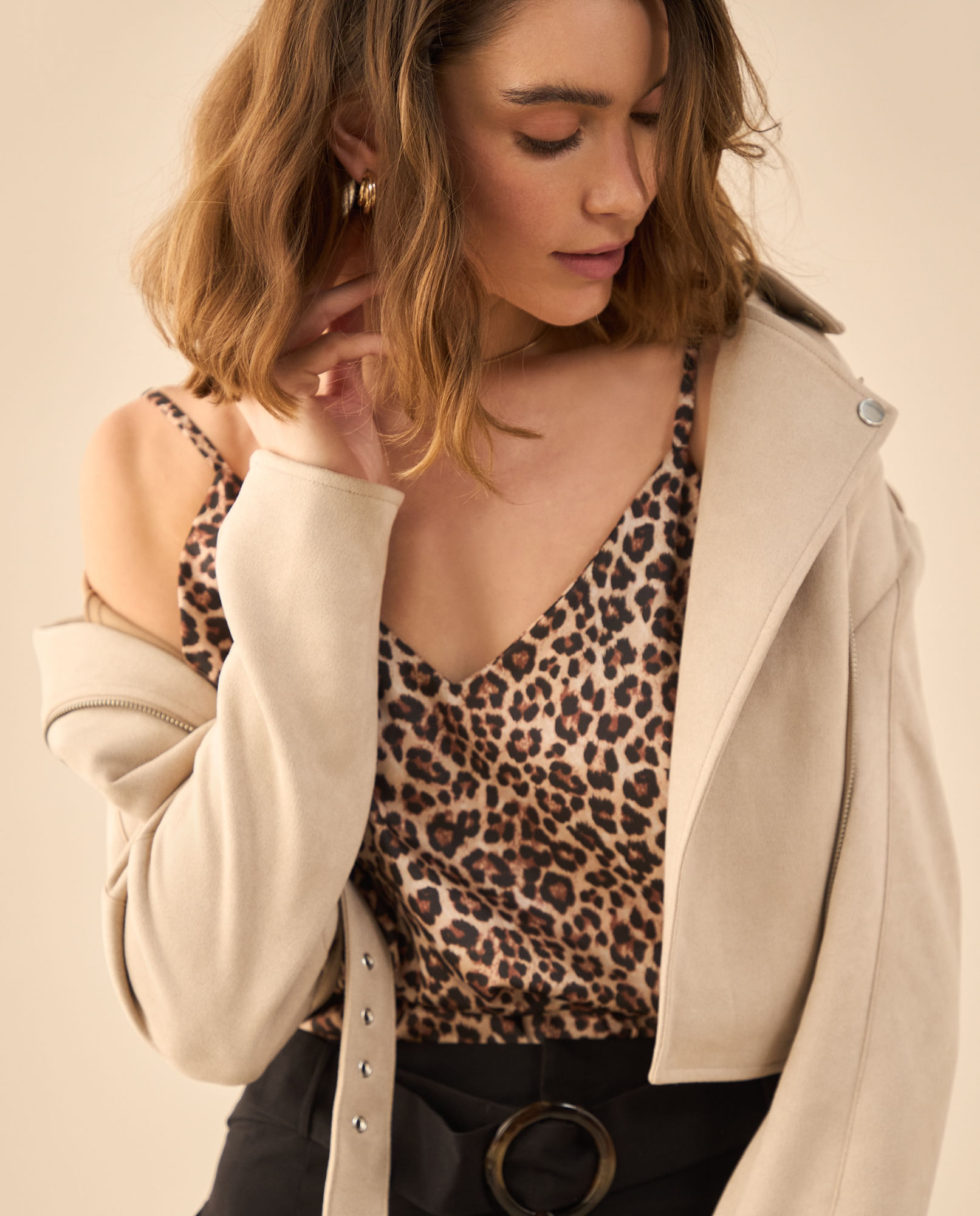 Camisa de animal print para mujer