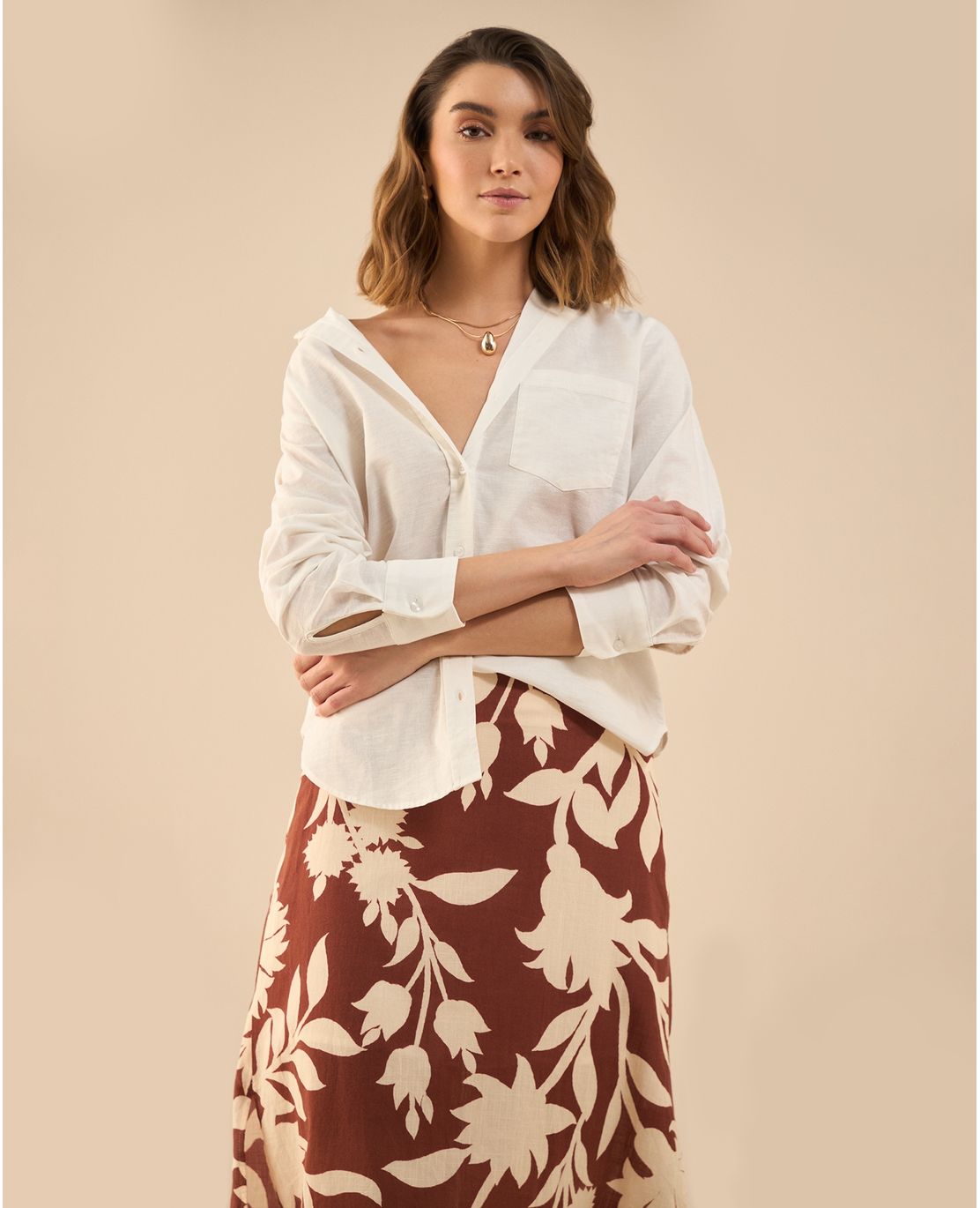 Camisa manga larga para mujer