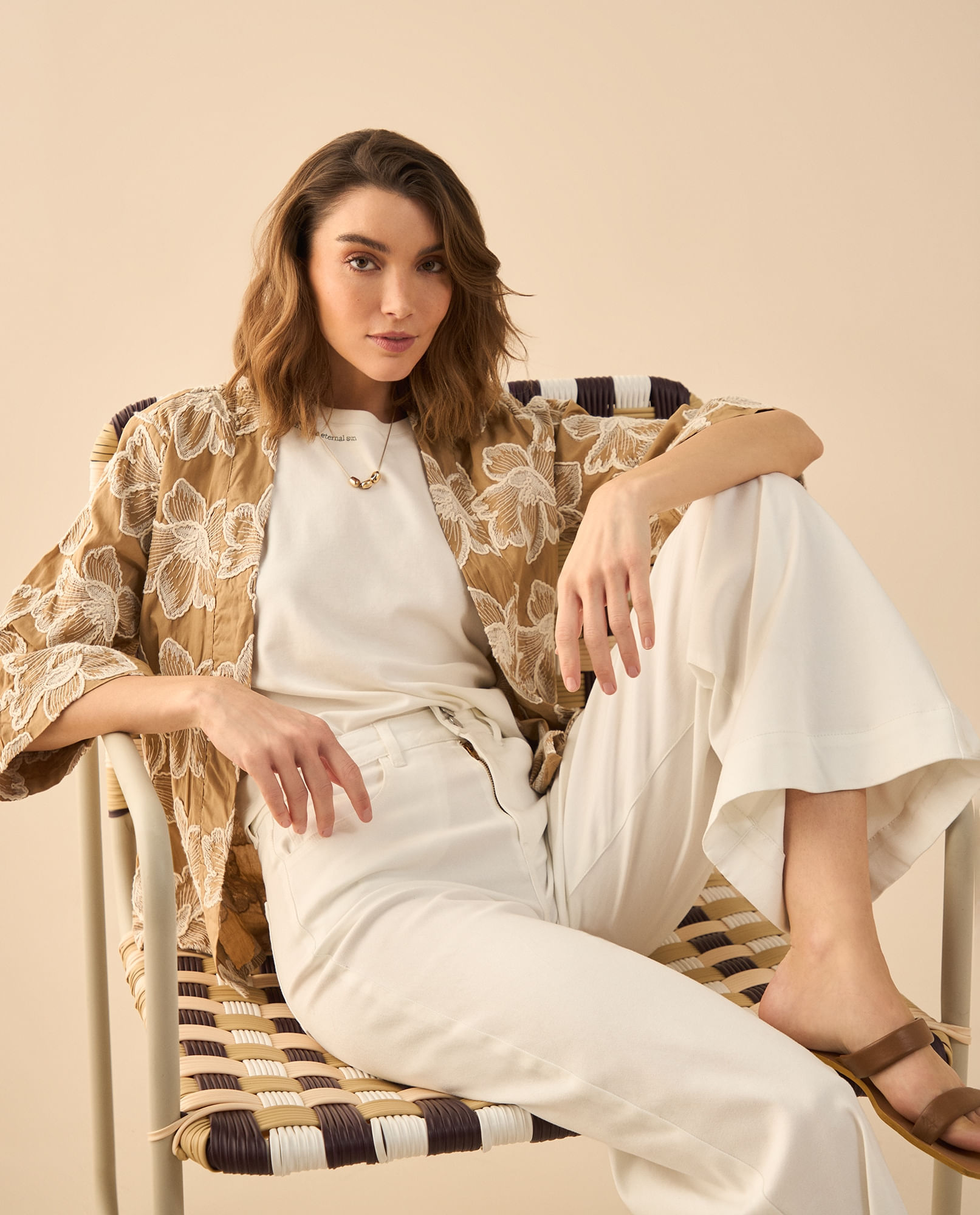 Chaqueta tipo kimono para mujer