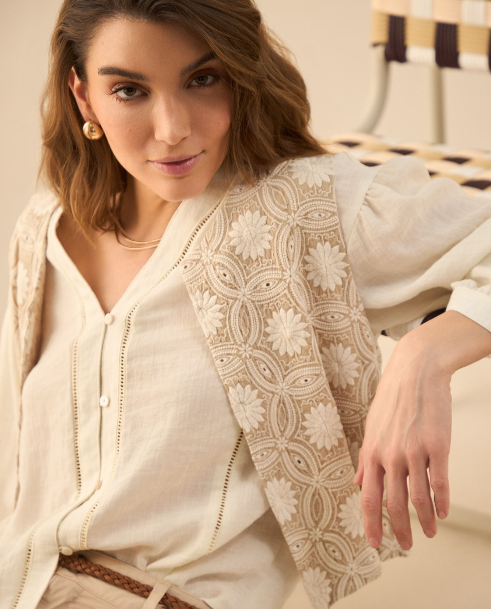 Chaqueta tipo chaleco para mujer