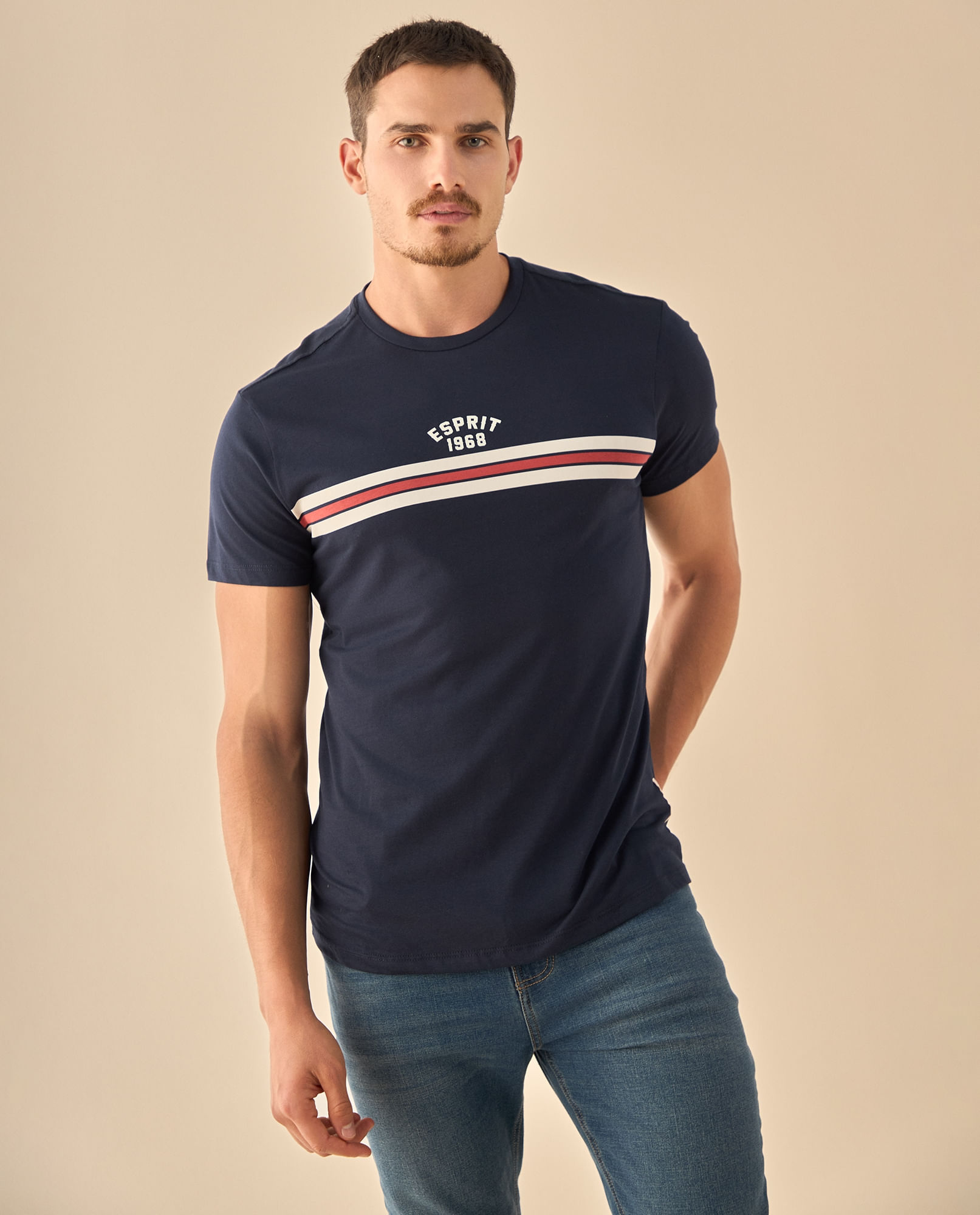 Camiseta Heritage con Logo ESPRIT 1968
