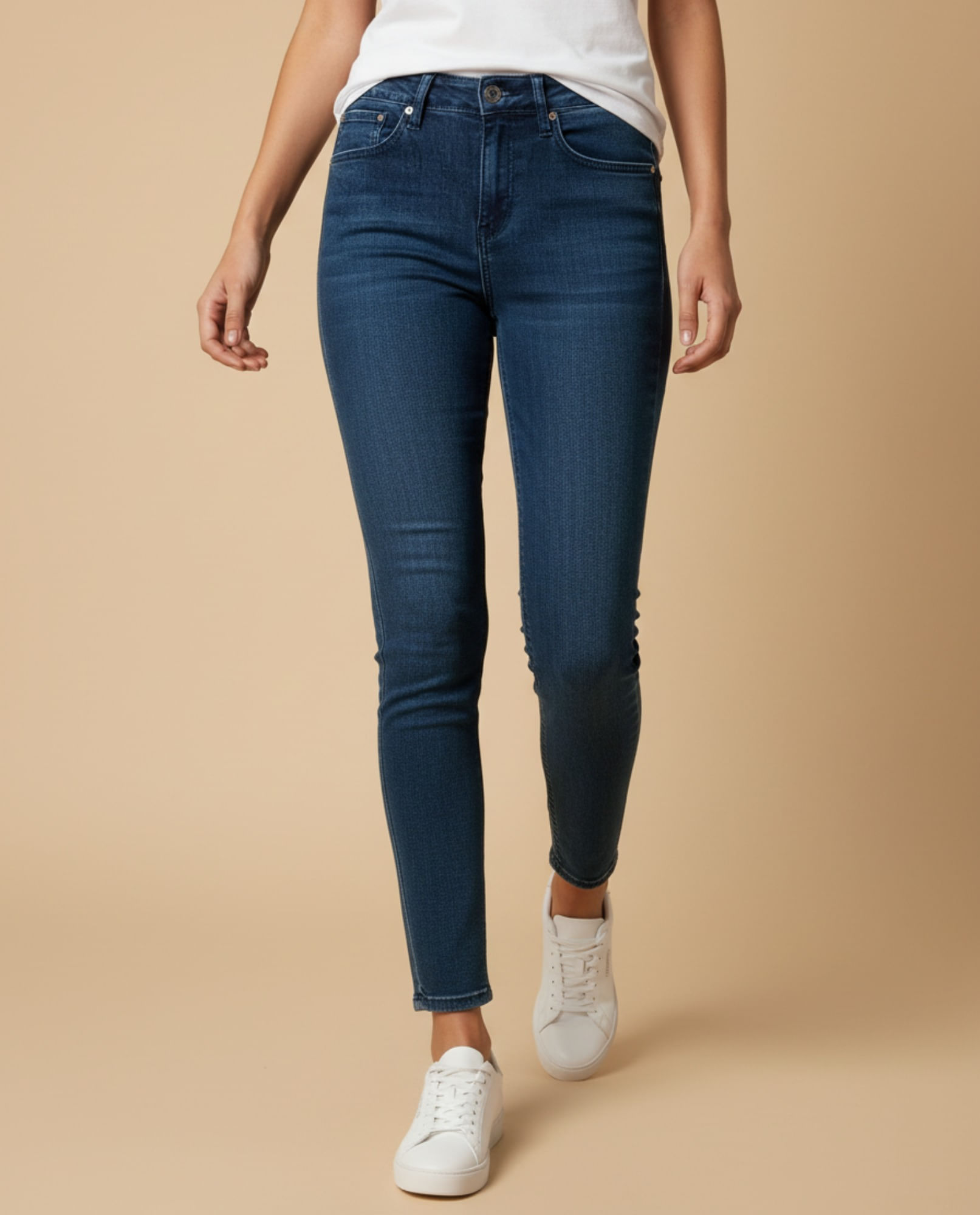 Jean skinny cinco bolsillos para mujer