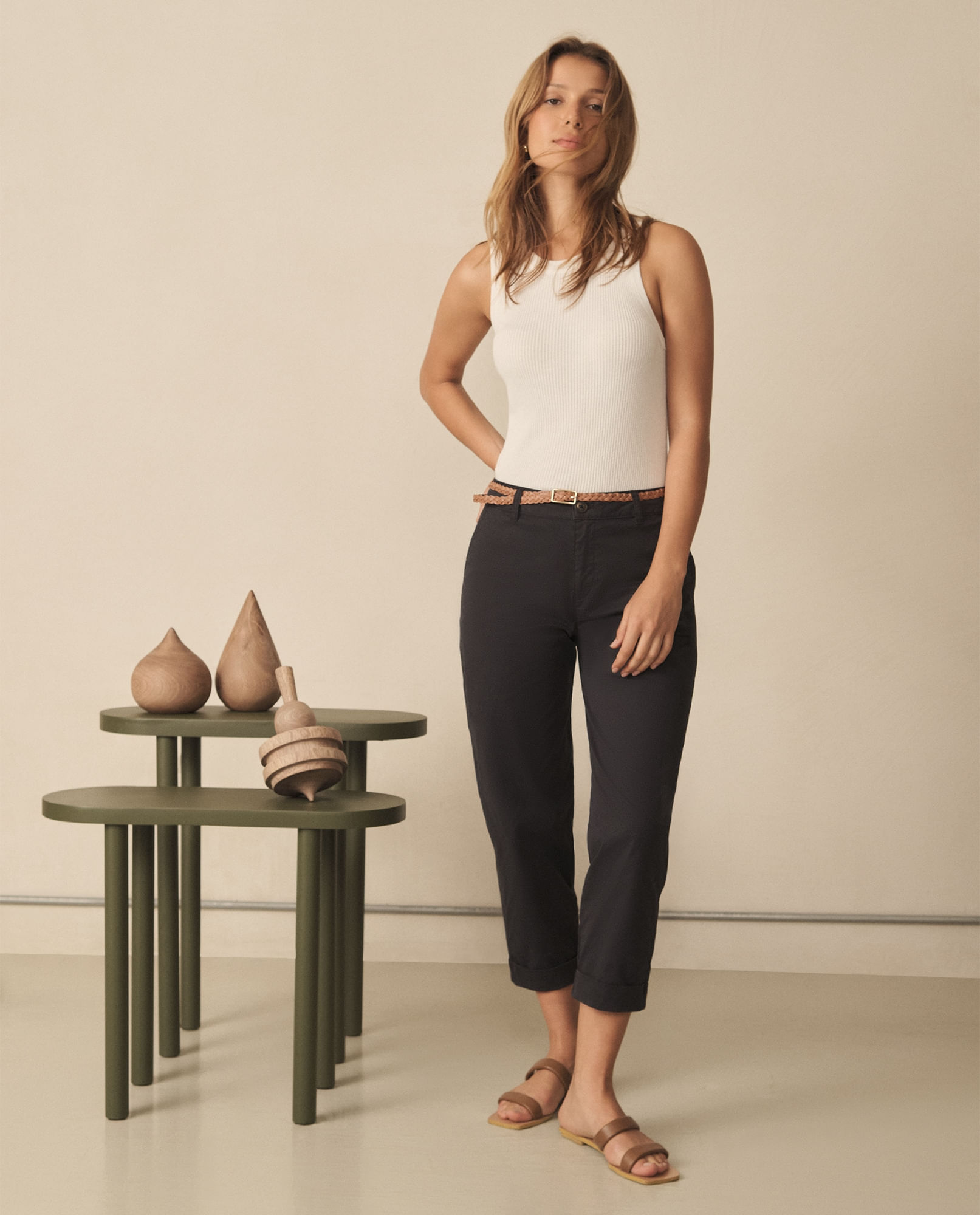Pantalón elegante bota recta para mujer