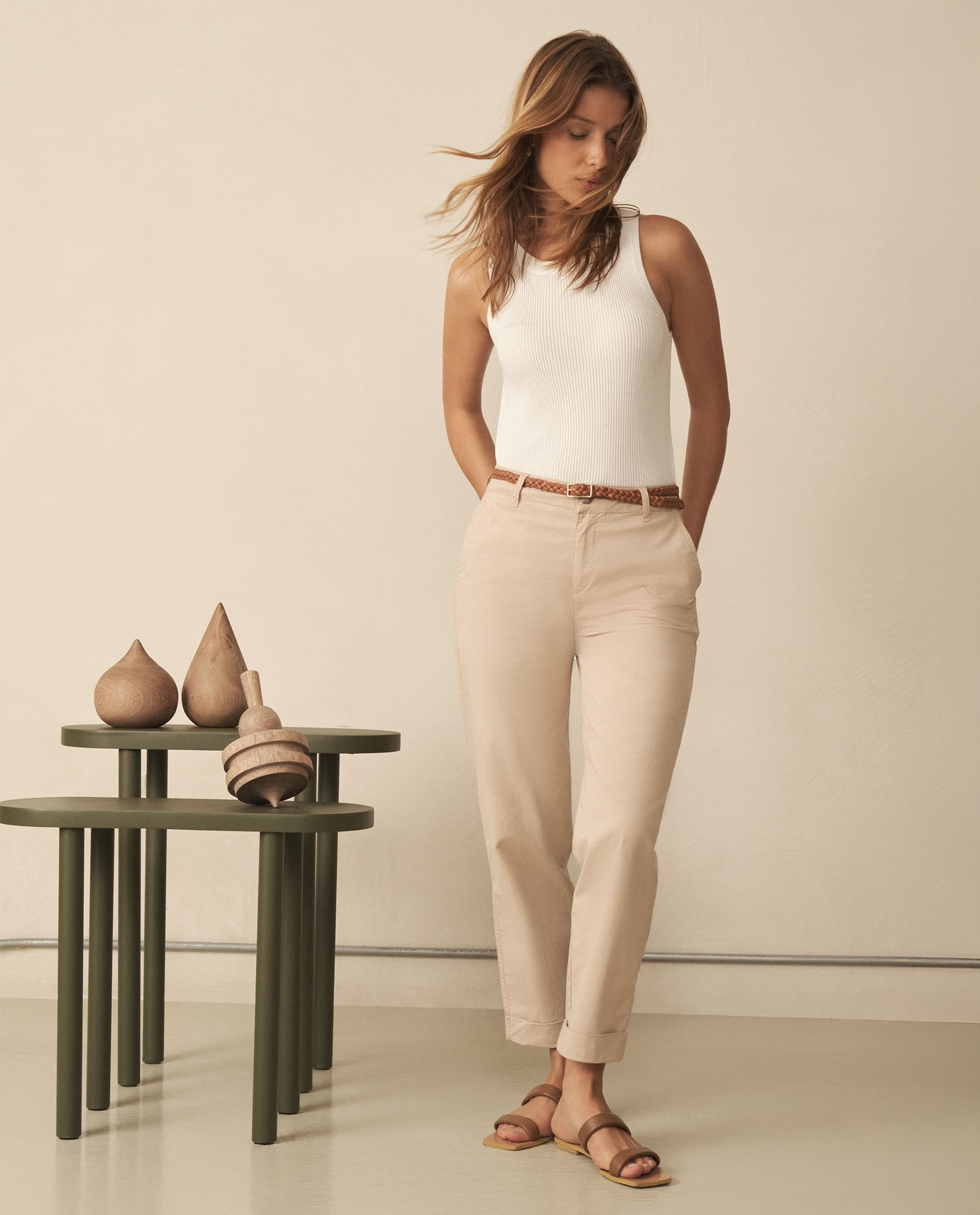 Pantalón elegante bota recta para mujer
