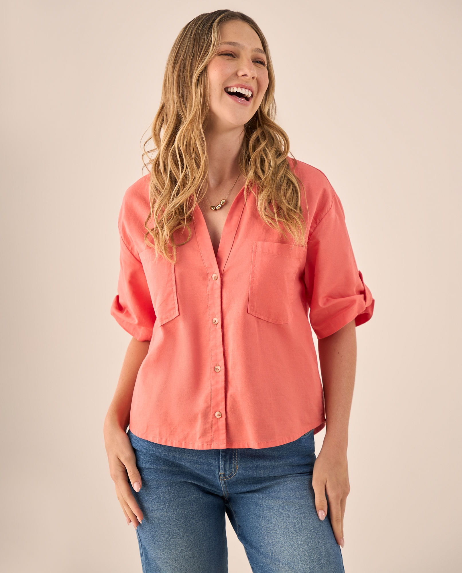 Camisa de Algodón y Lino