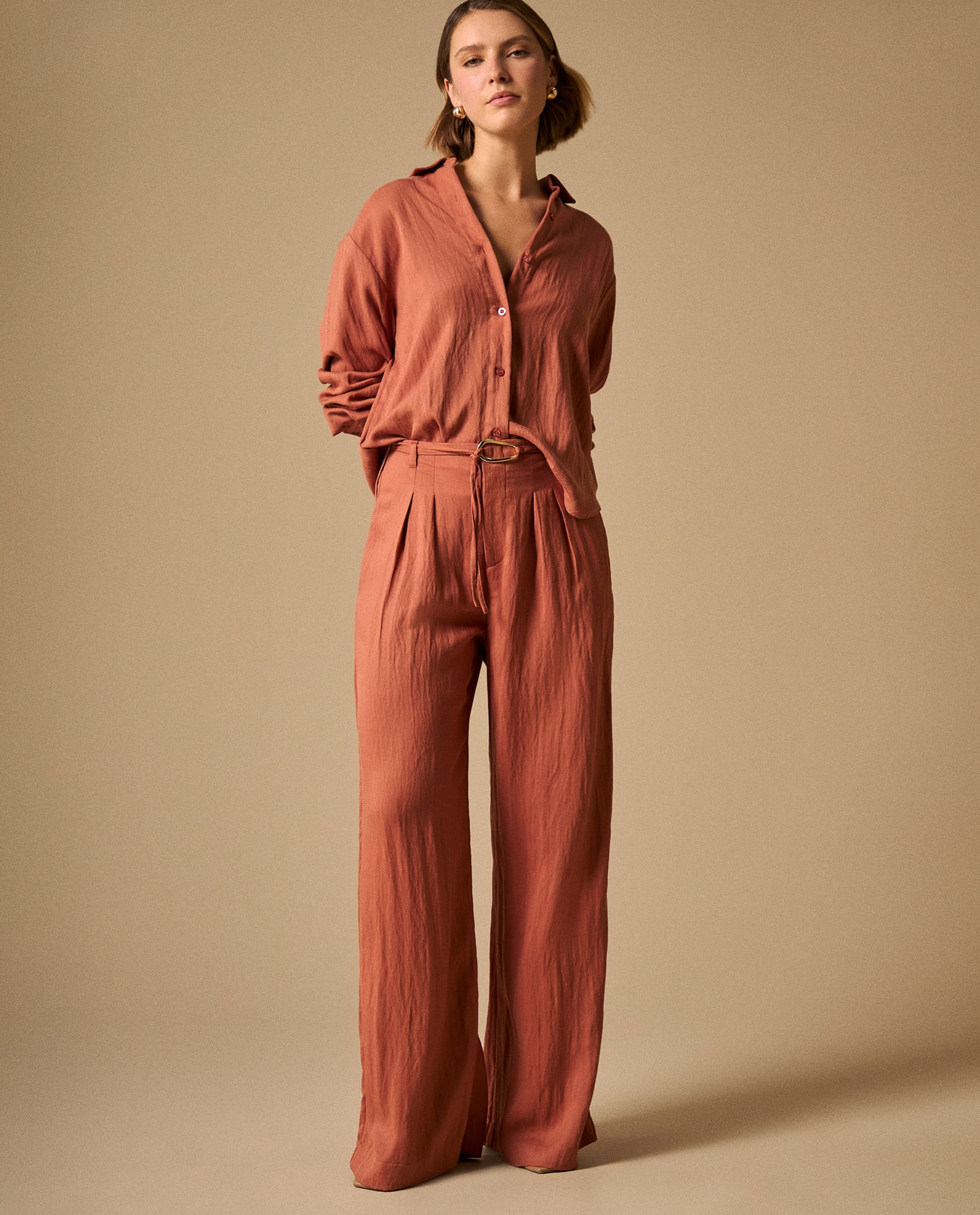 Pantalón Wide Leg Azul Marino Fluido