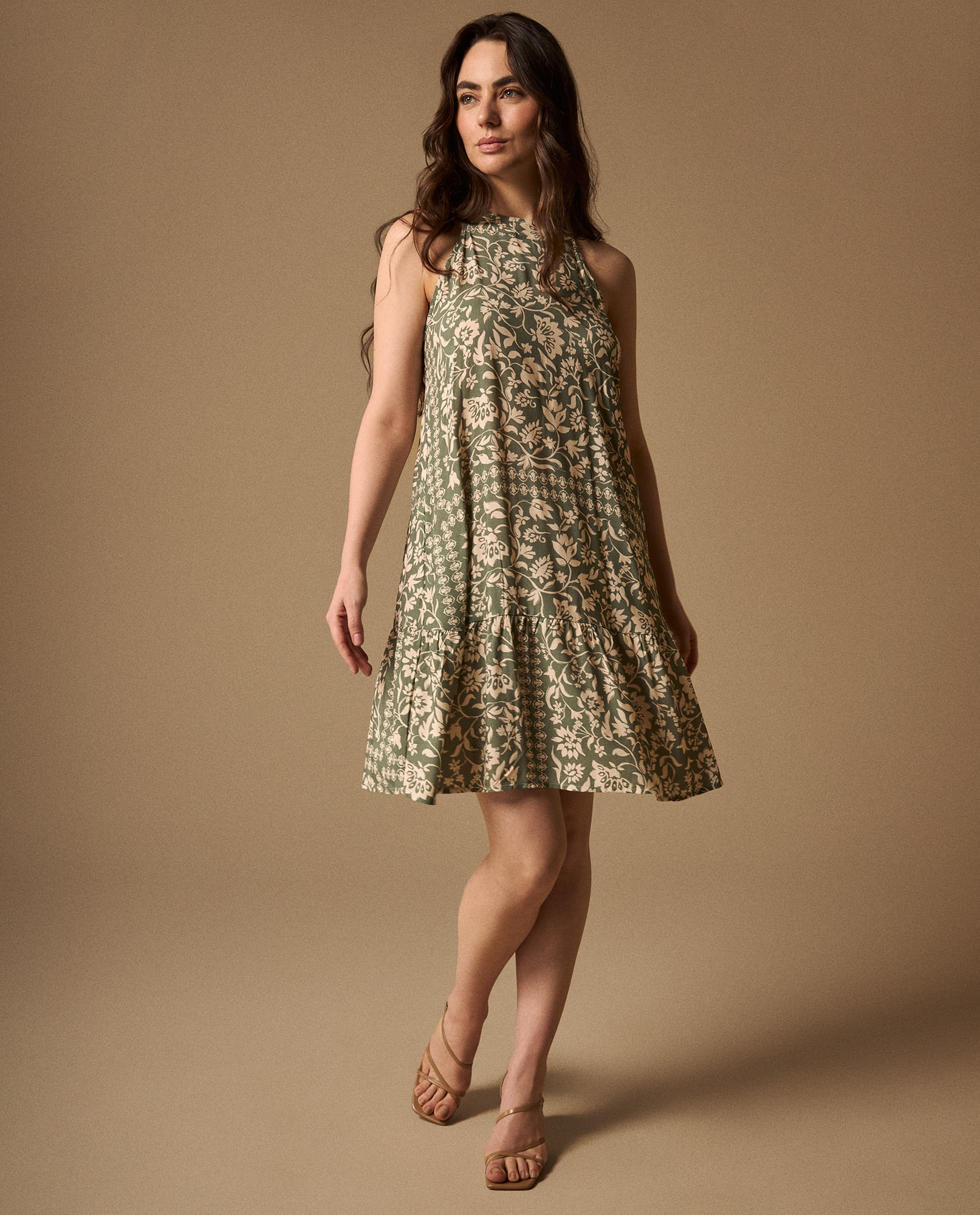 Vestido Floral con Volante