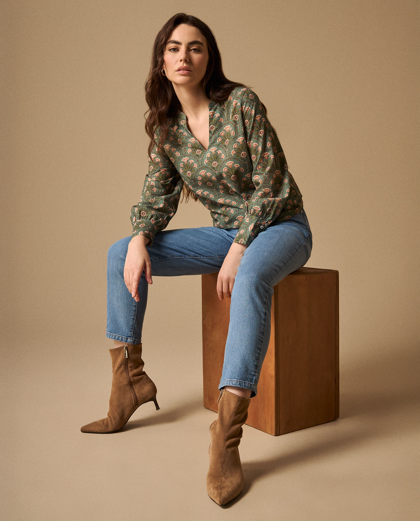 Jean Mom Azul Claro Tiro Alto