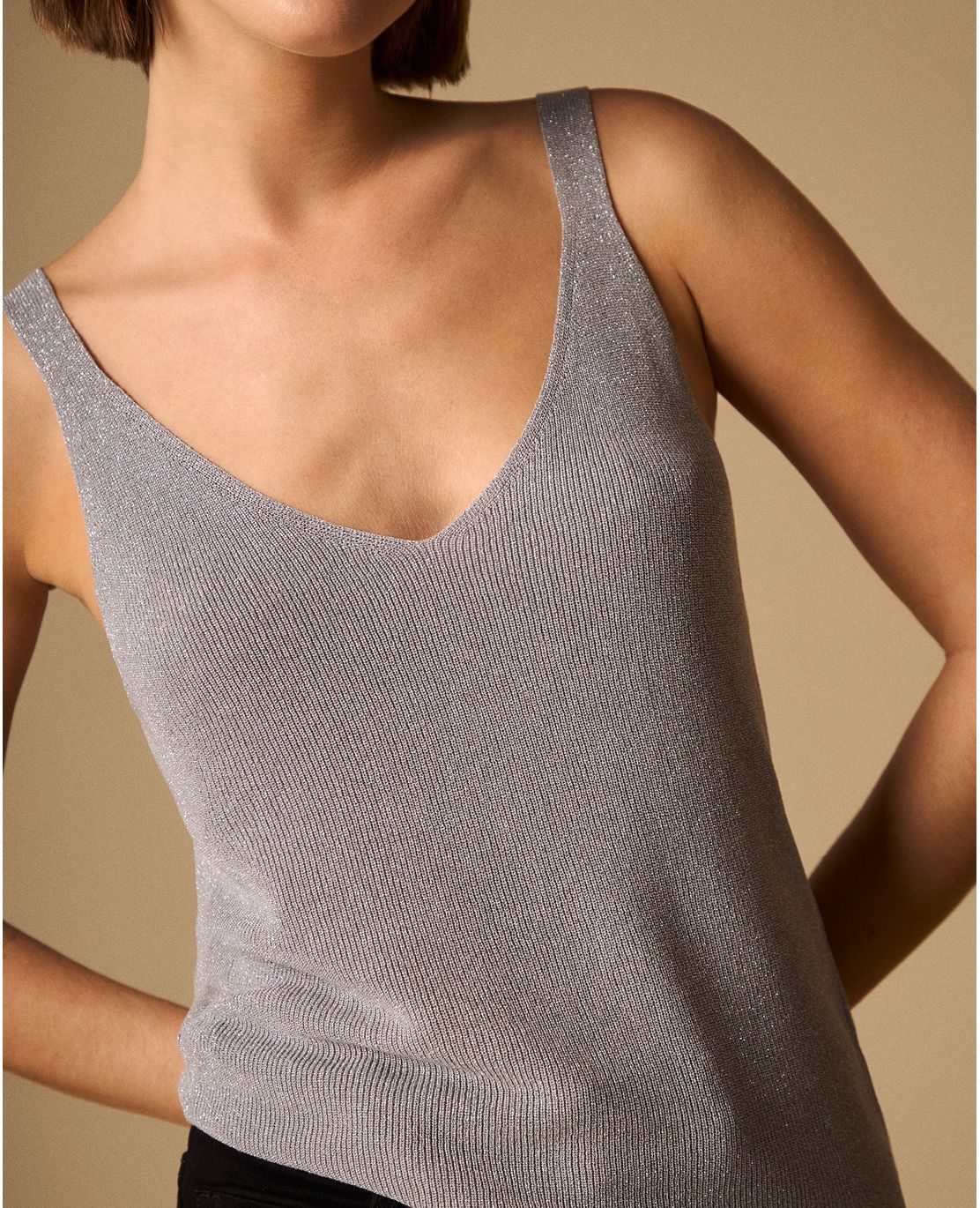 Camiseta Tejida con Lurex
