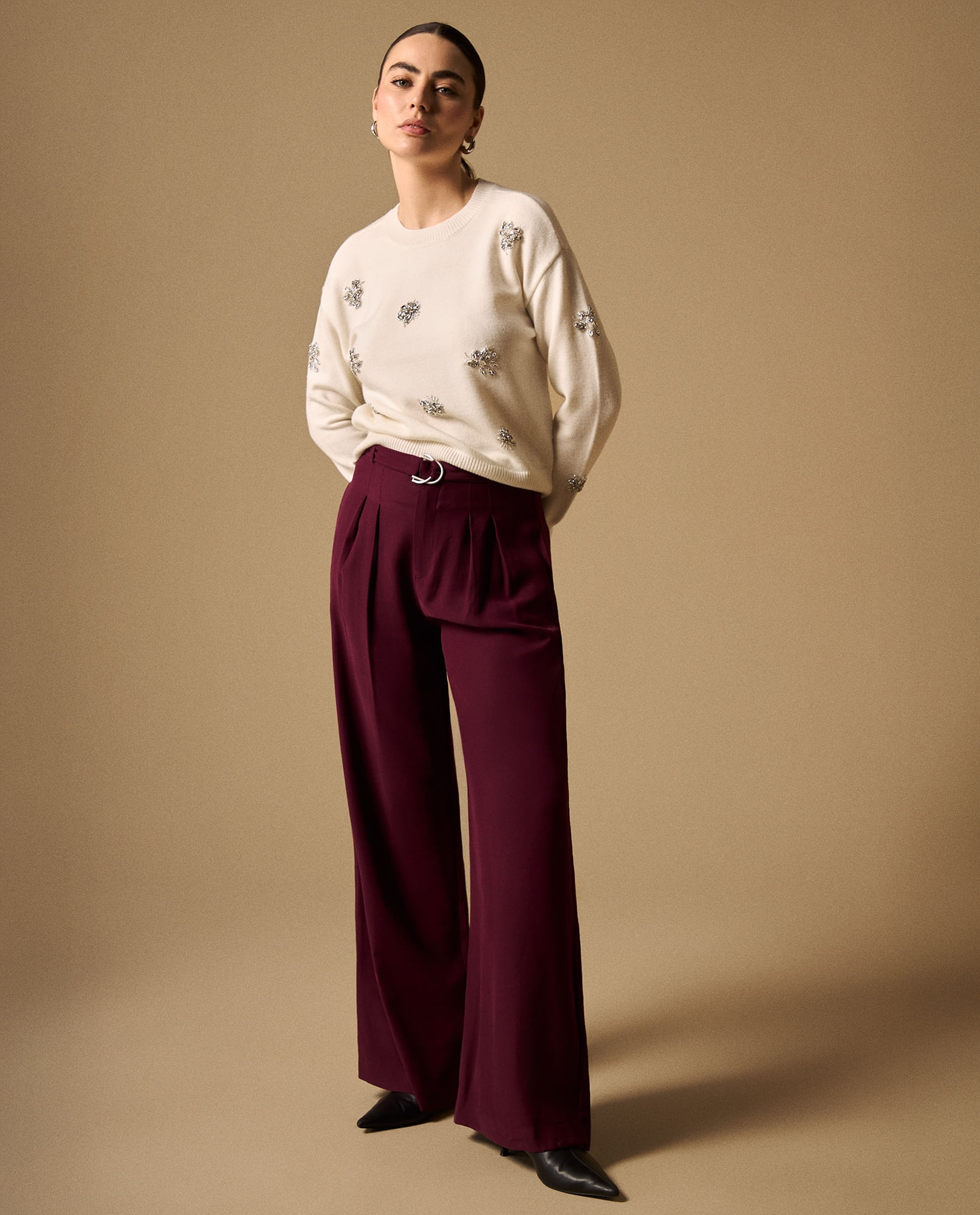 Pantalón Wide Leg con Cinturón