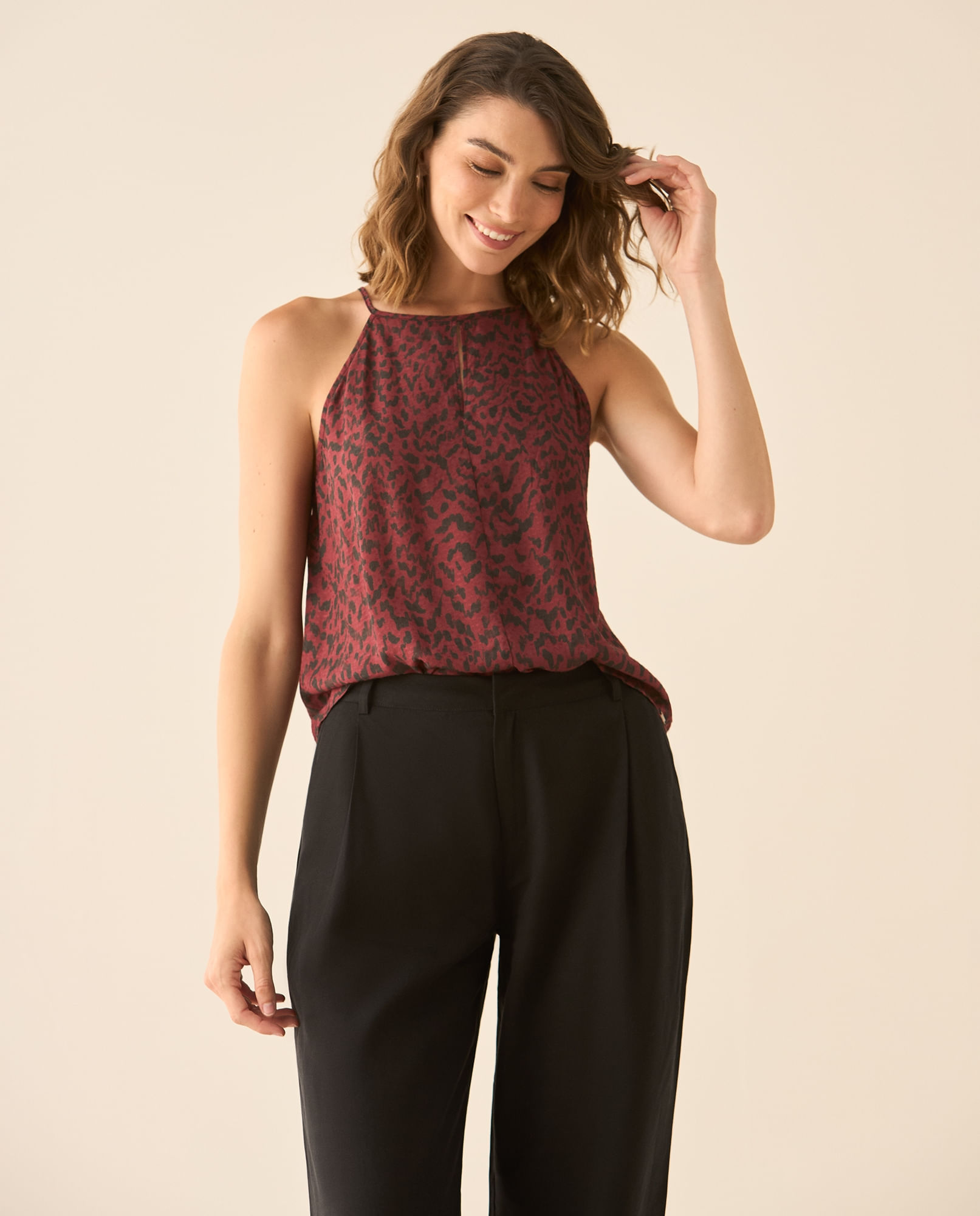 Camisa de animal print para mujer