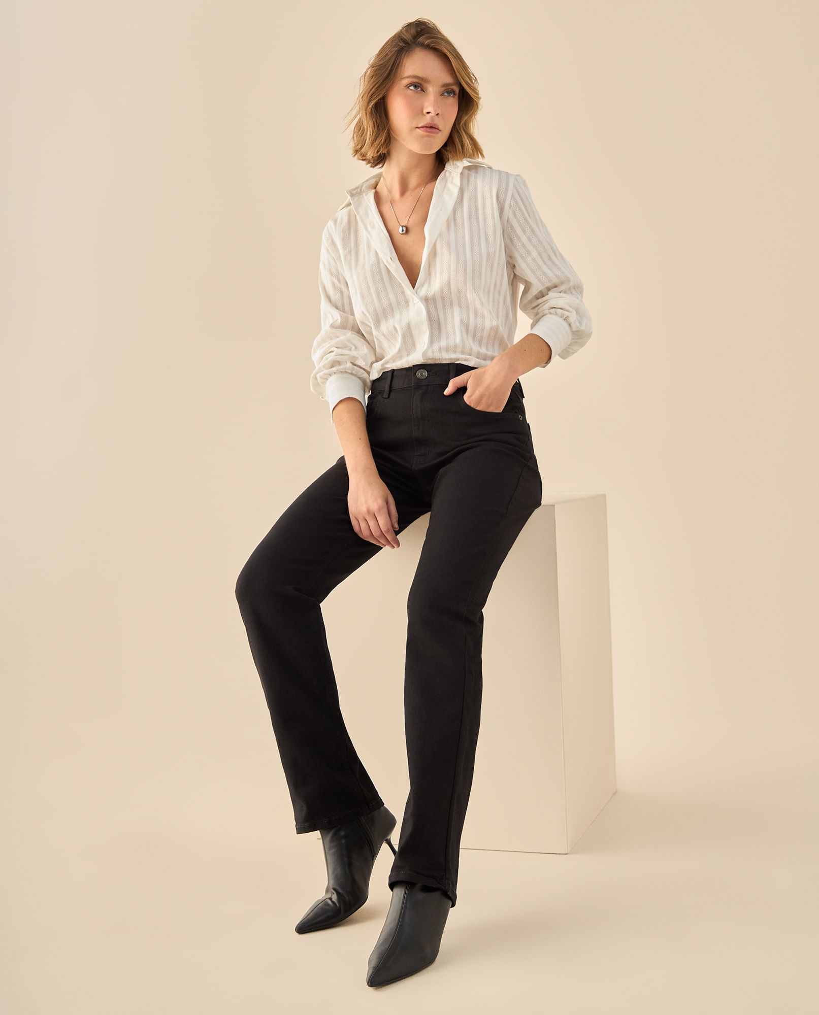 Pantalón Recto Outlet Premium