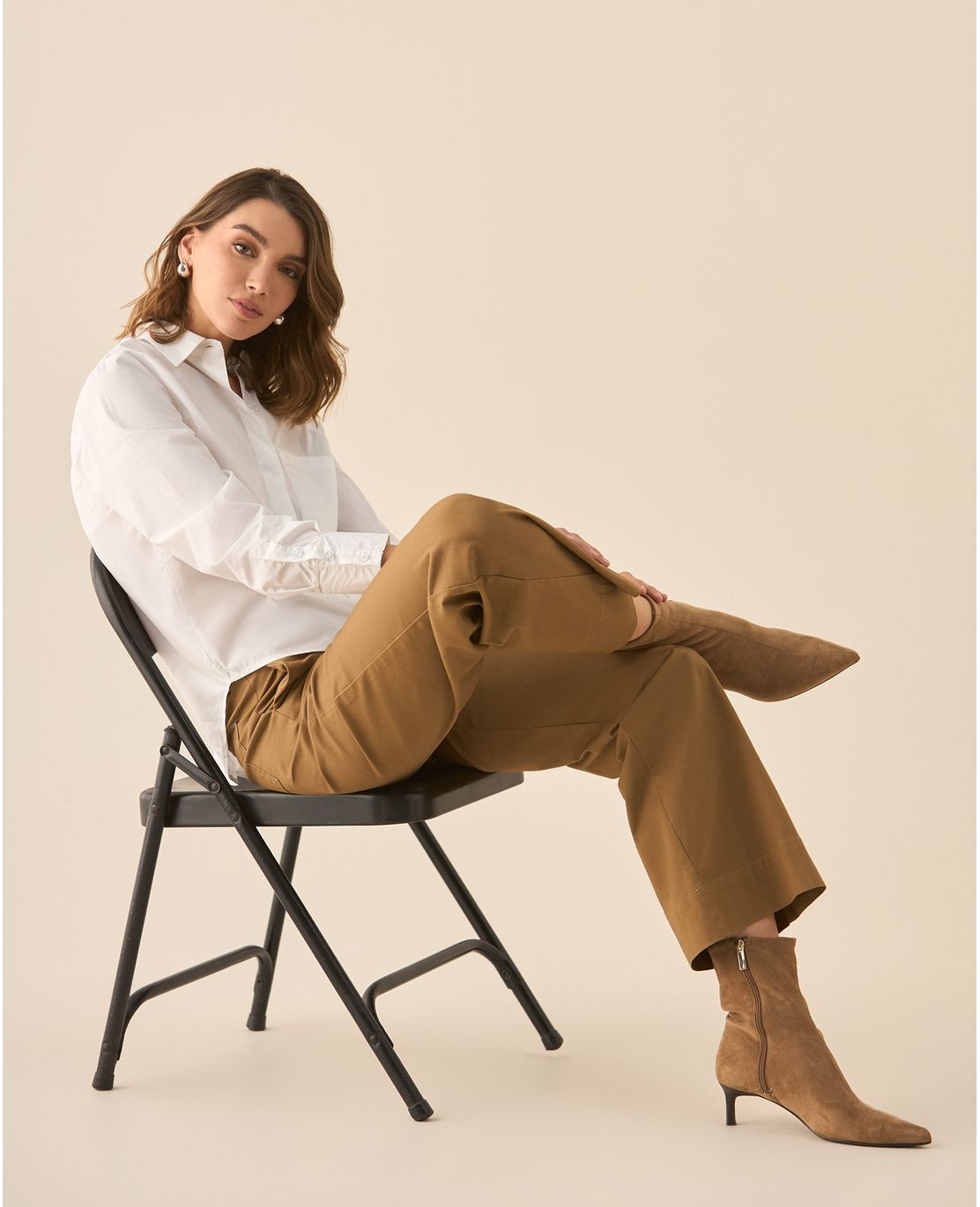 Pantalón clásico recto para mujer