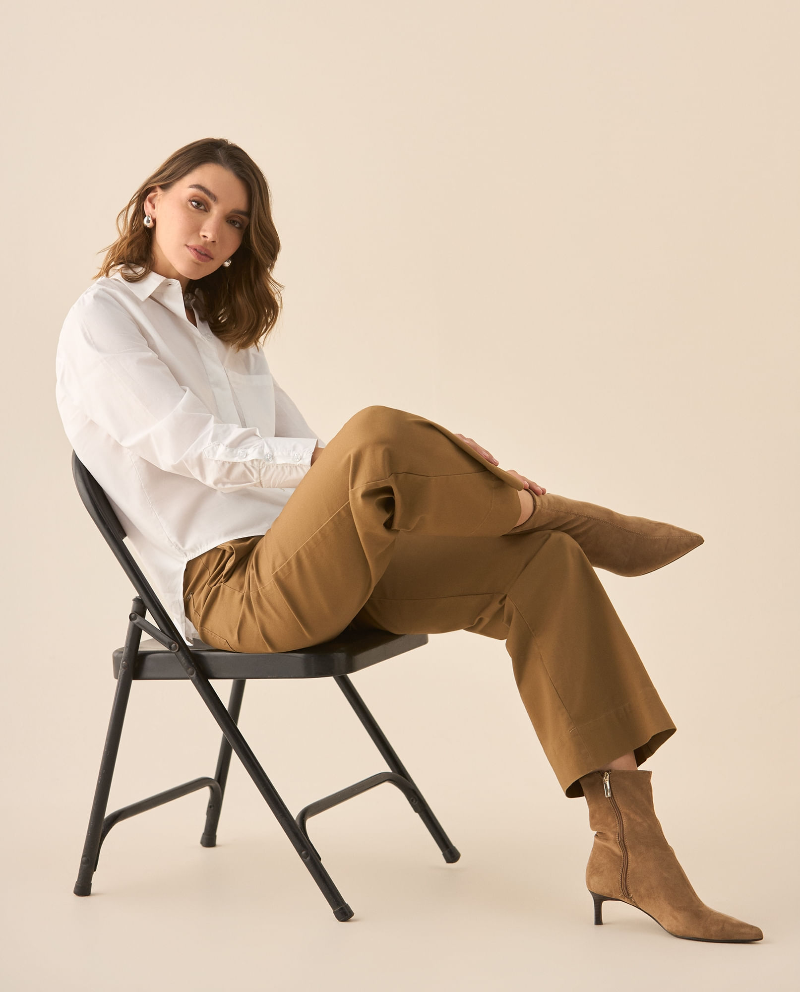 Pantalón clásico recto para mujer