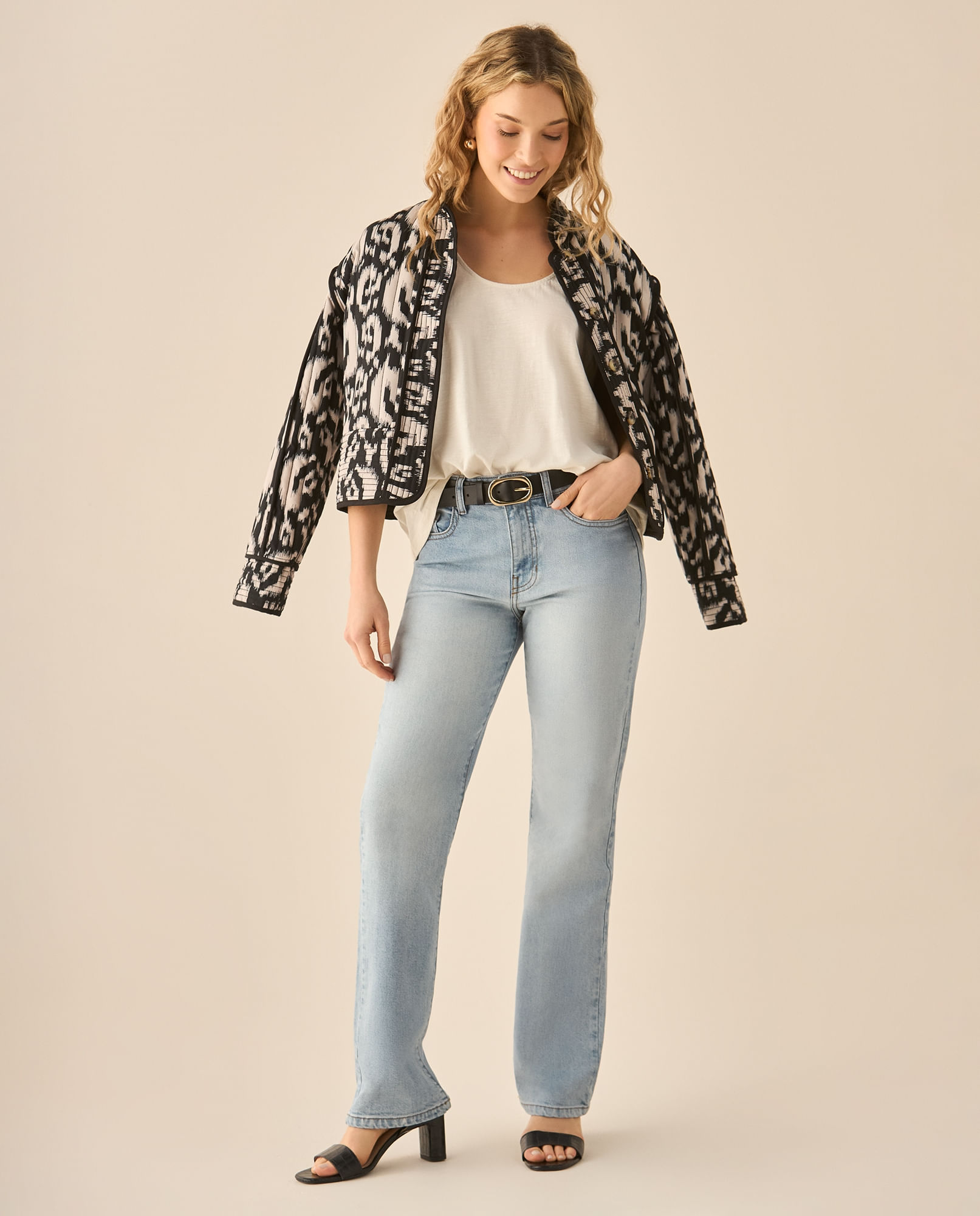 Jean&nbsp;Straight tono claro para mujer