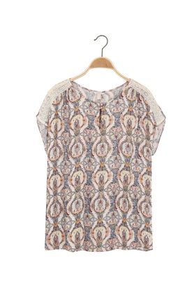 ESPRIT Damen T-Shirt – Design-Print, Farbe 650/DARK PINK, Größe XXS