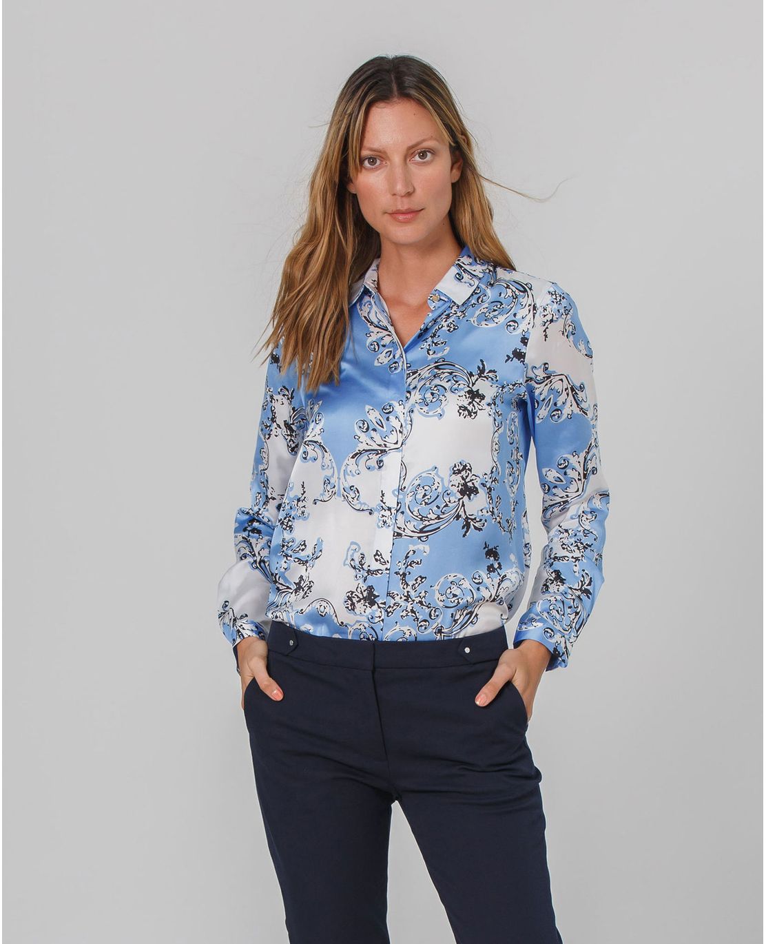 camisa satinada