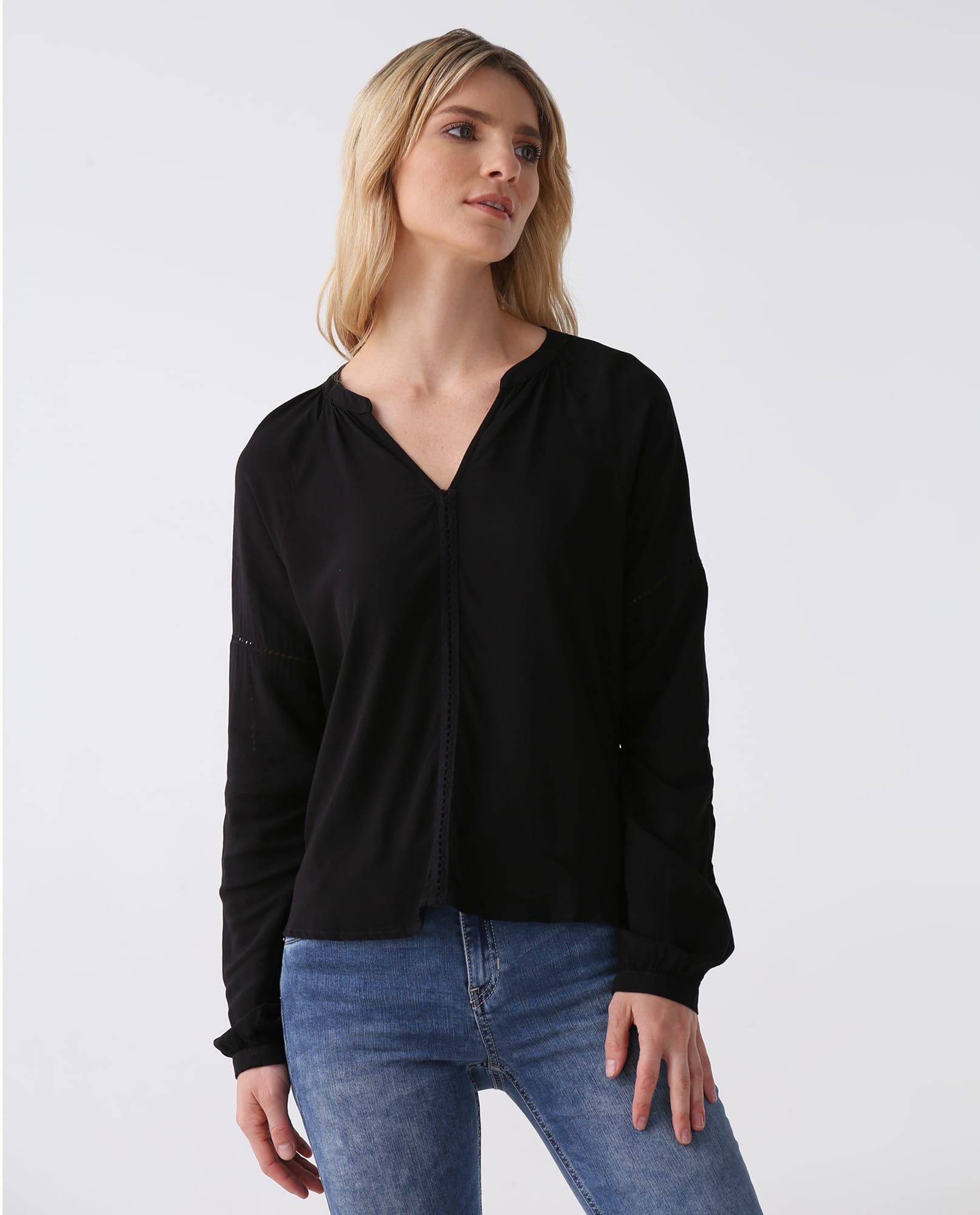 Camisa única para mujer bohemia con encaje de ganchillo